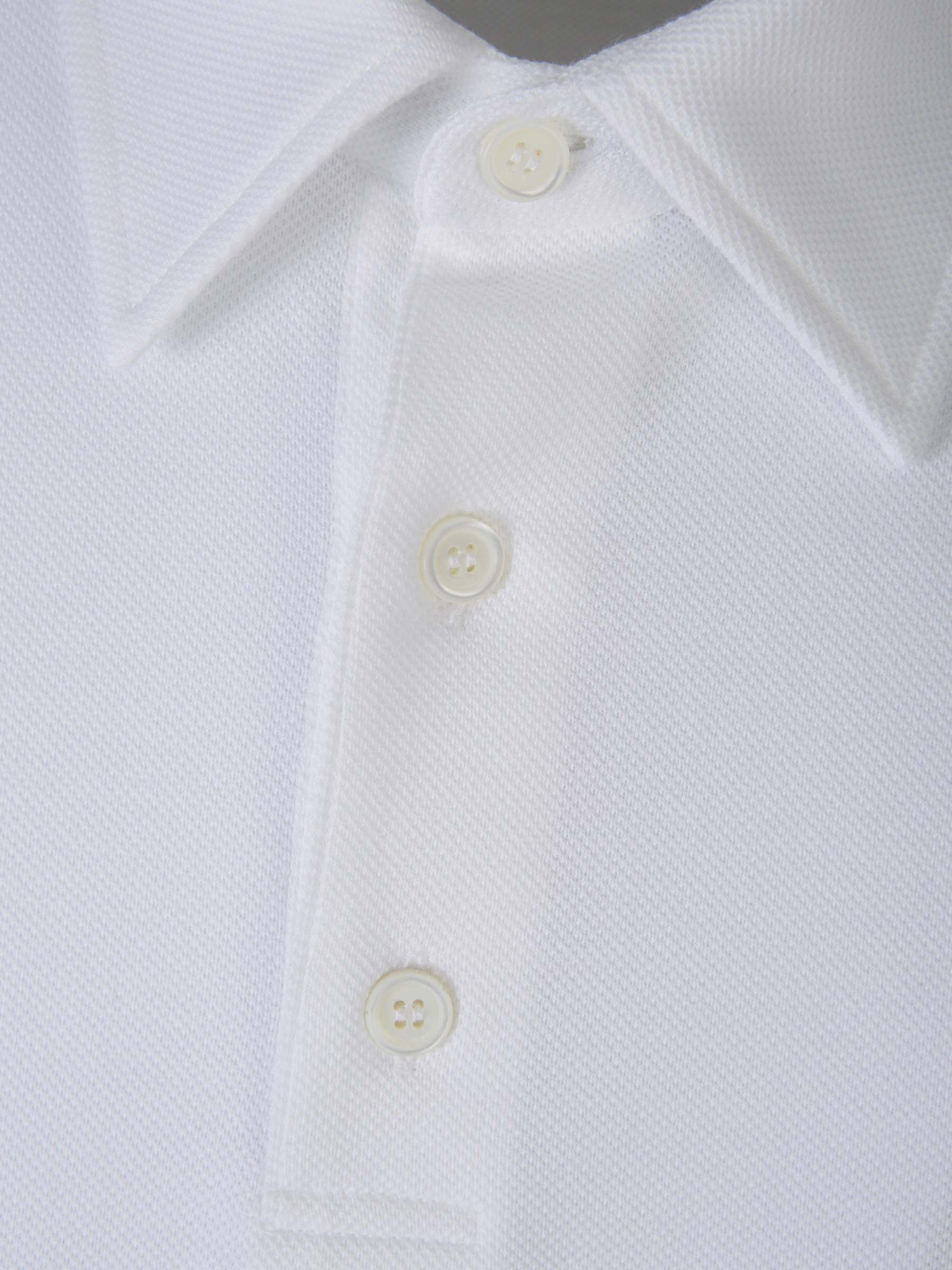 Brioni Polo Piqué Algodón color Blanco sku 552-001515 02 - Foto 3