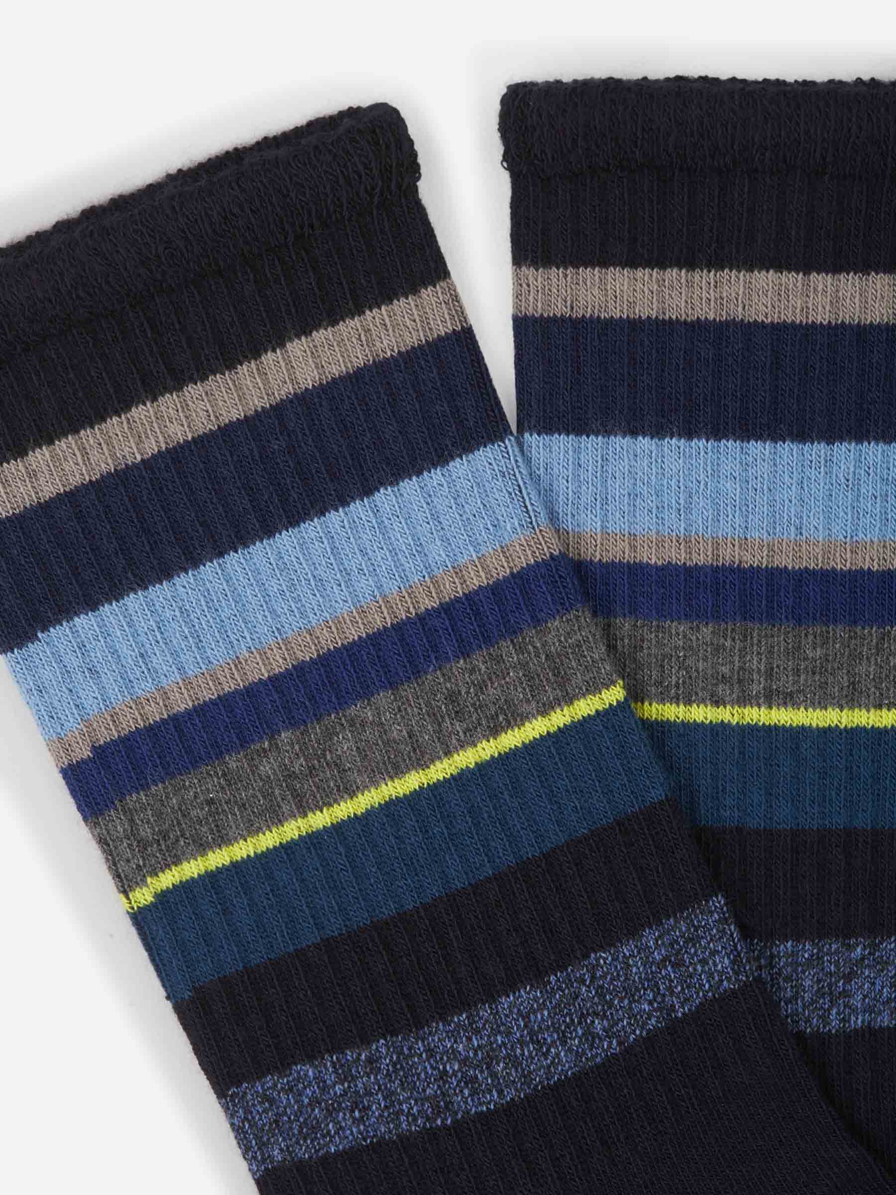 Gallo Hombre Barcelona Calcetines Motivo Rayas color Azul Noche sku 641-000166 02 - Foto 2