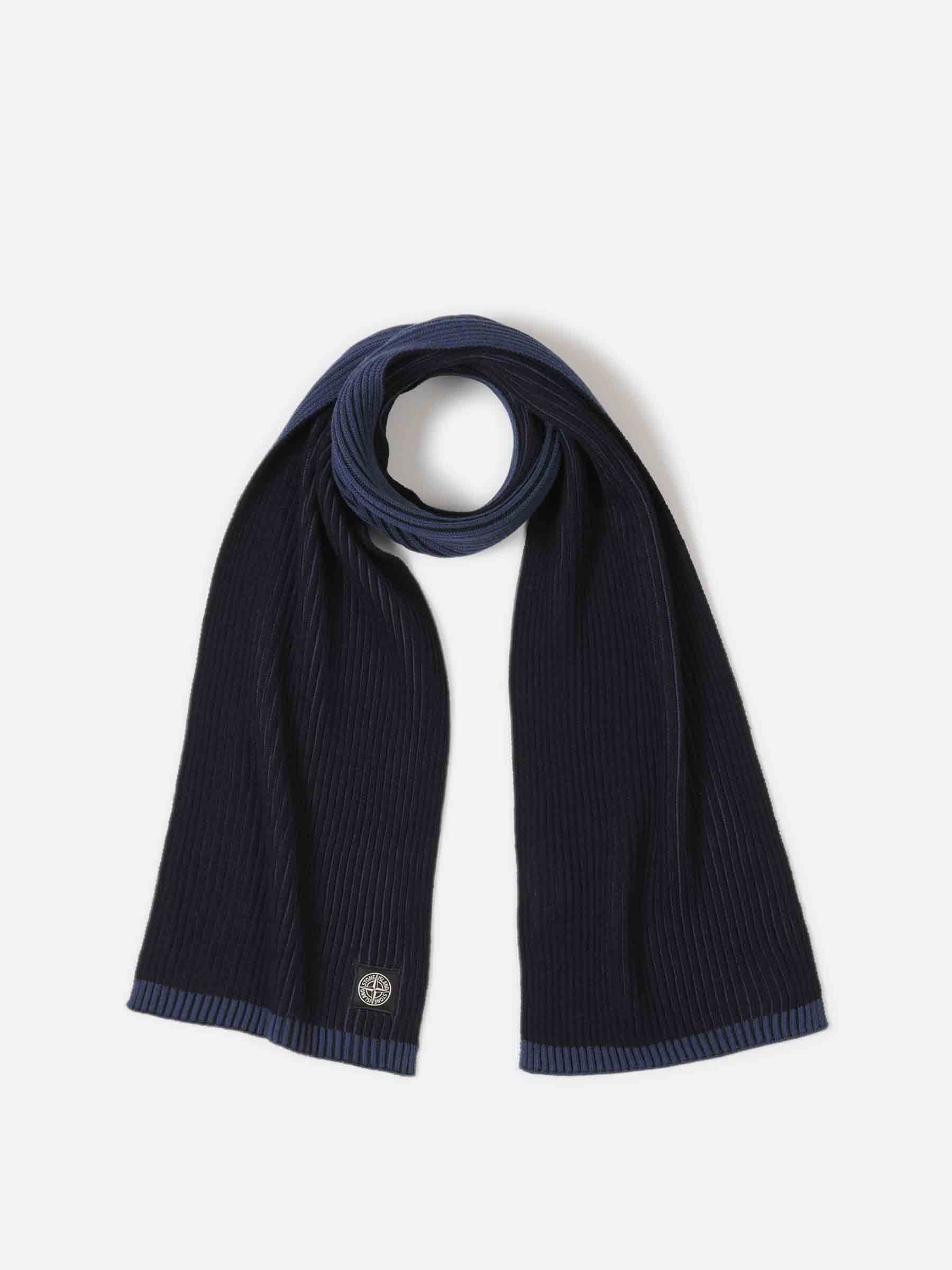 Stone Island – Ribbed Wool Scarf Hombre 630-001418 01