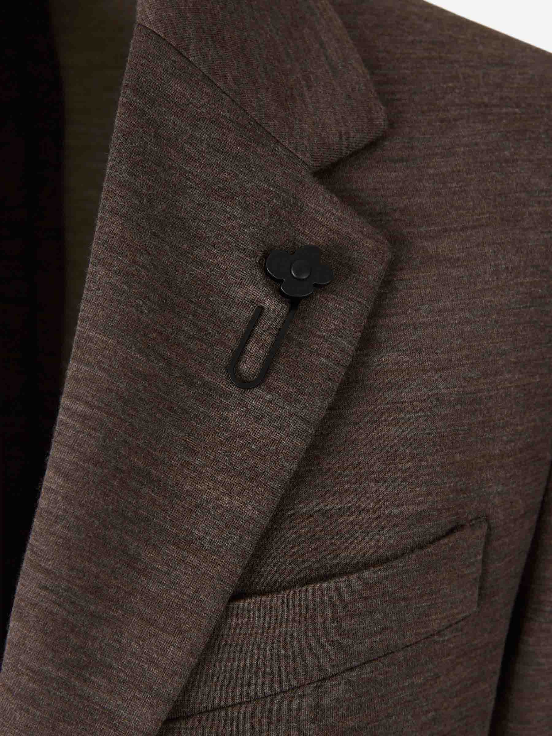 Lardini Hombre Barcelona Americana Recta Lana color Marrón Oscuro sku 302-003608 02 - Foto 3