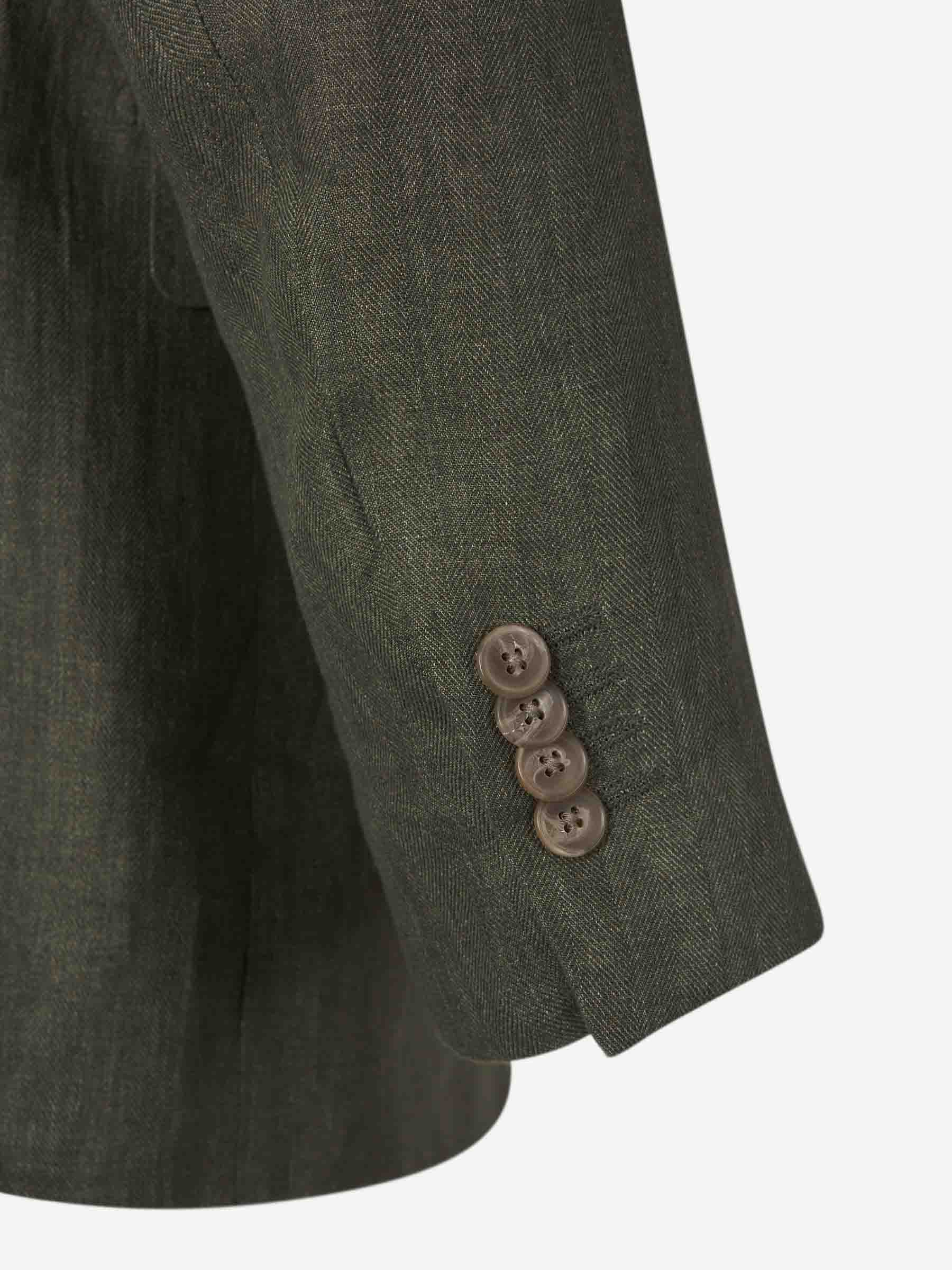 Santa Eulalia Hombre Barcelona Traje Lino Espiga color Verde sku 312-002841 01 - Foto 5