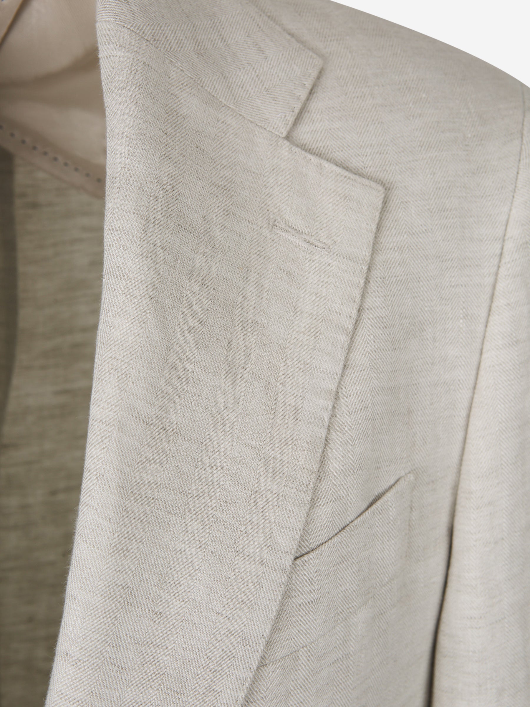 Santa Eulalia Hombre Barcelona Traje Lino Espiga color Beige sku 312-002841 02 - Foto 3