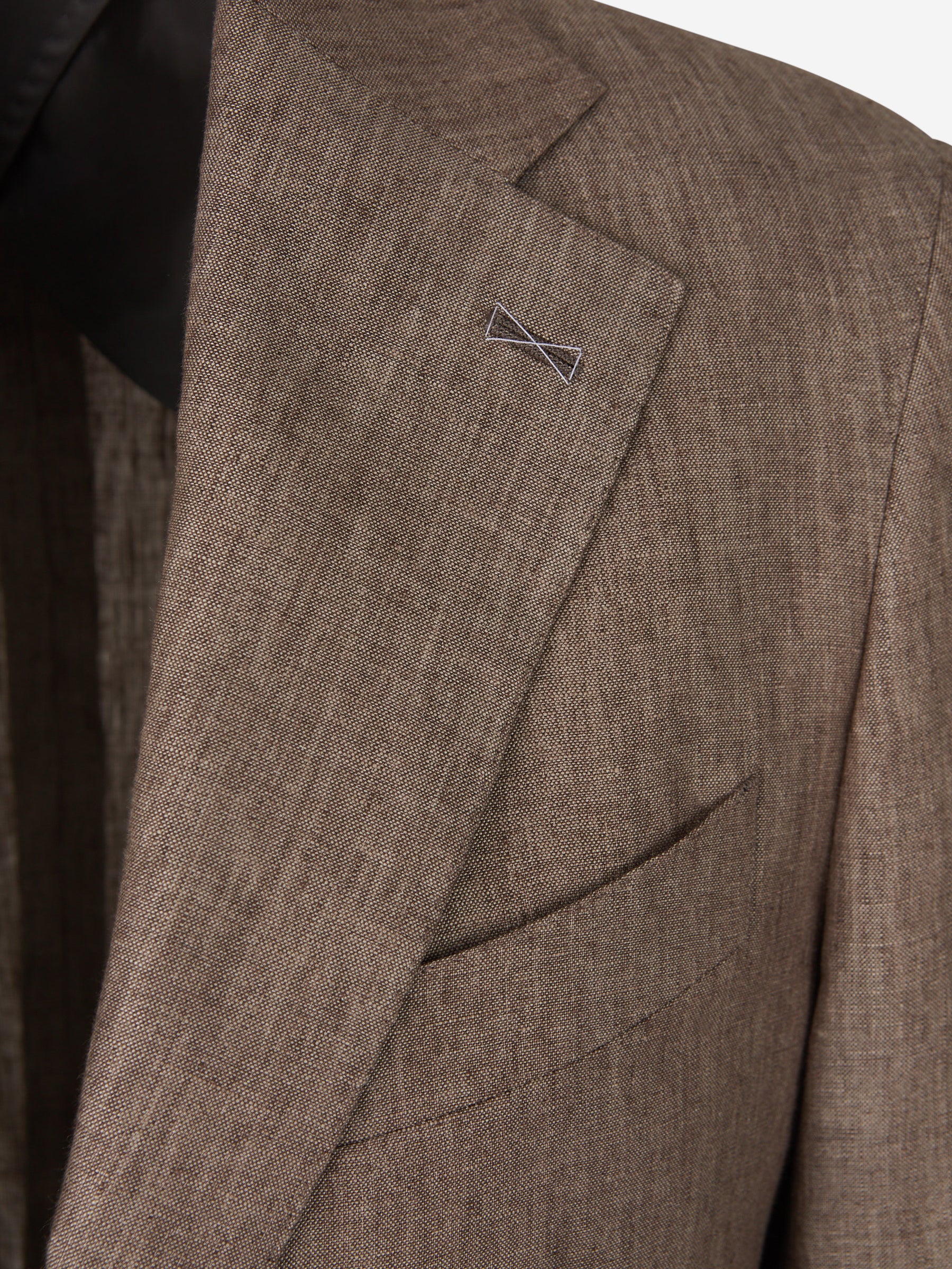 Santa Eulalia Hombre Barcelona Traje Liso Lino color Marrón sku 312-002842 02 - Foto 3