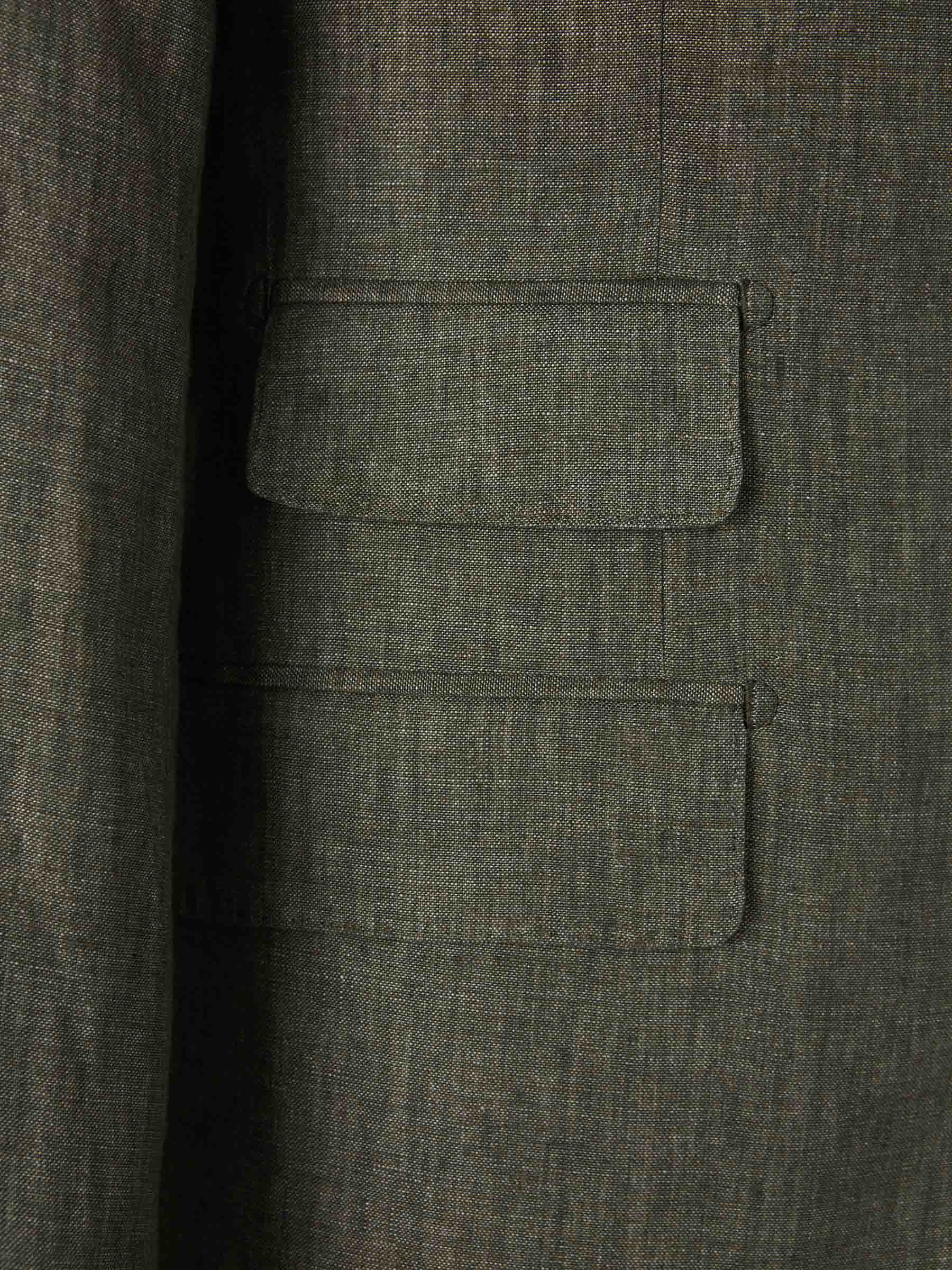 Santa Eulalia Hombre Barcelona Traje Liso Lino color Verde sku 312-002842 04 - Foto 4