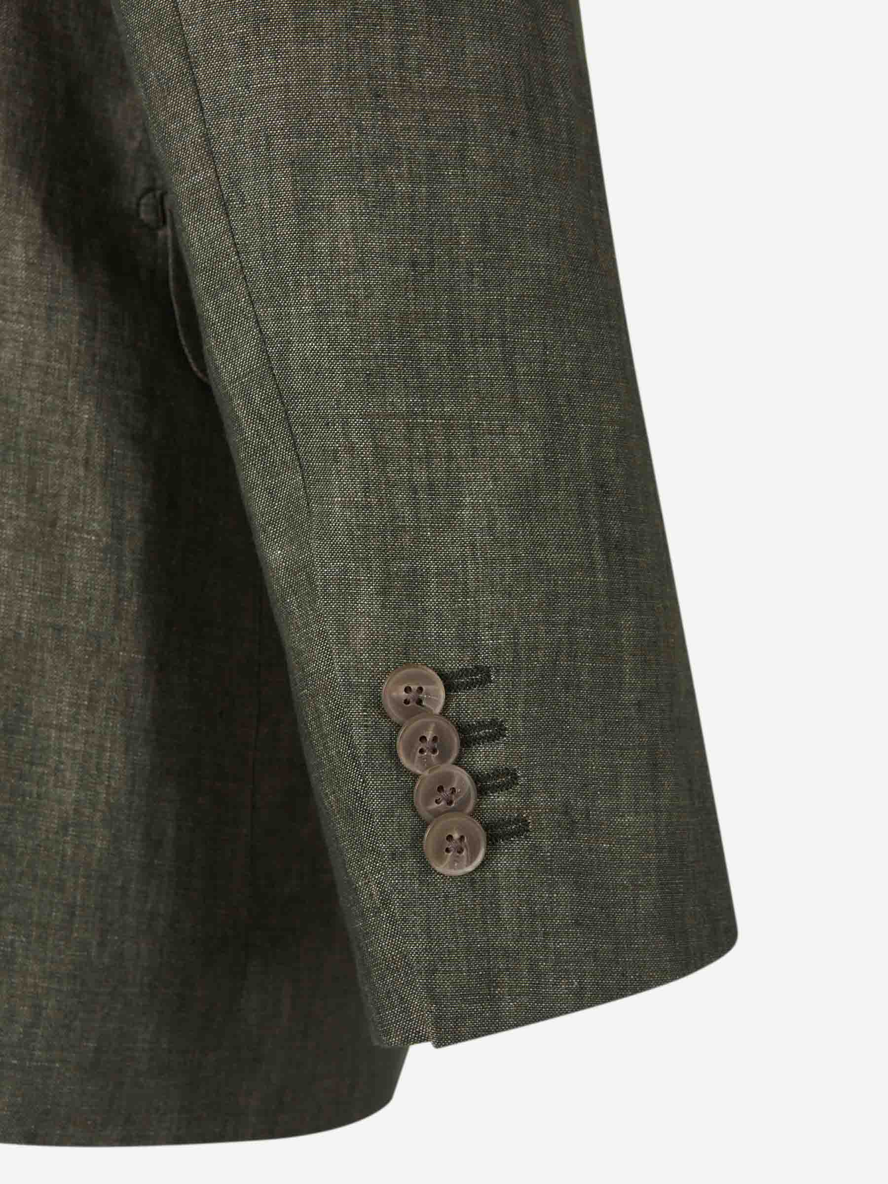 Santa Eulalia Hombre Barcelona Traje Liso Lino color Verde sku 312-002842 04 - Foto 5