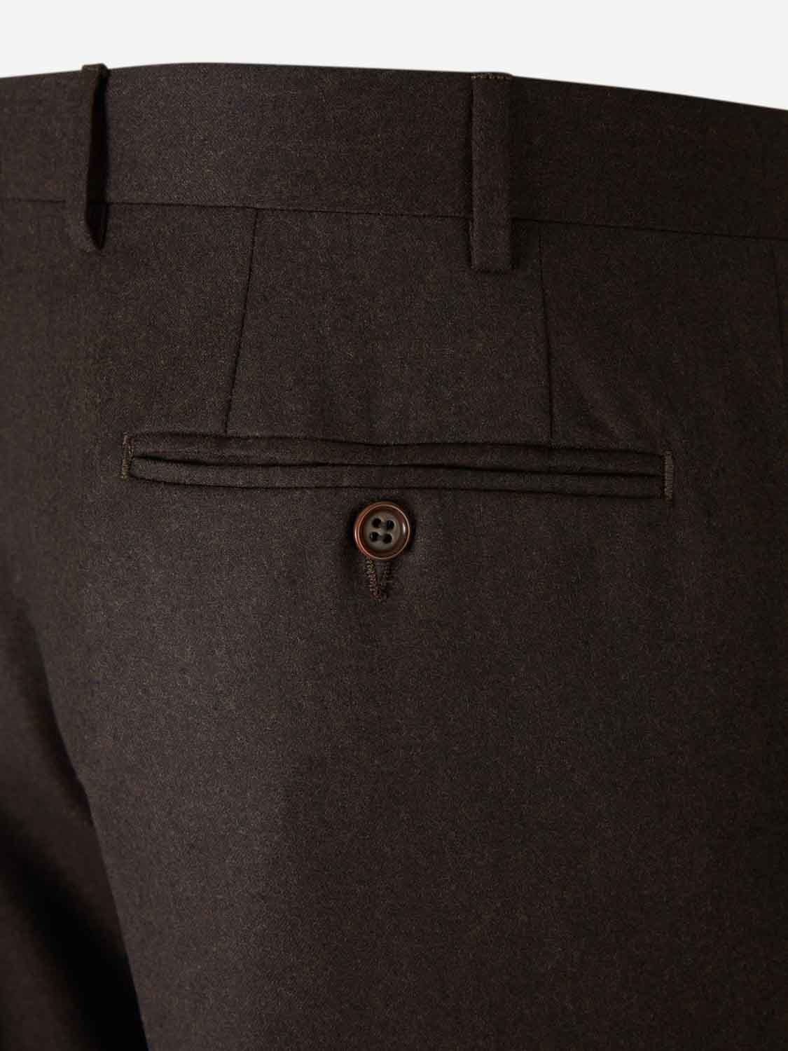 Canali Hombre Barcelona Pantalones Vestir Lana color Marrón sku 321-000338 06 - Foto 4