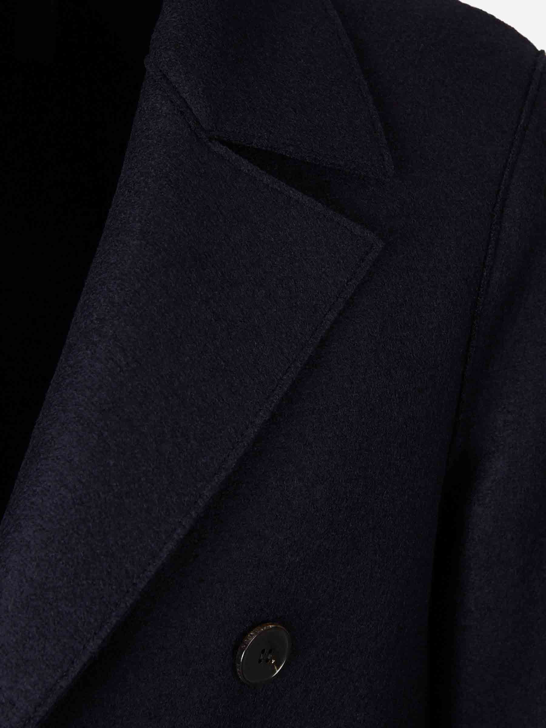 Harris Wharf Hombre Barcelona Abrigo Largo Lana color Azul Noche sku 341-000539 01 - Foto 3