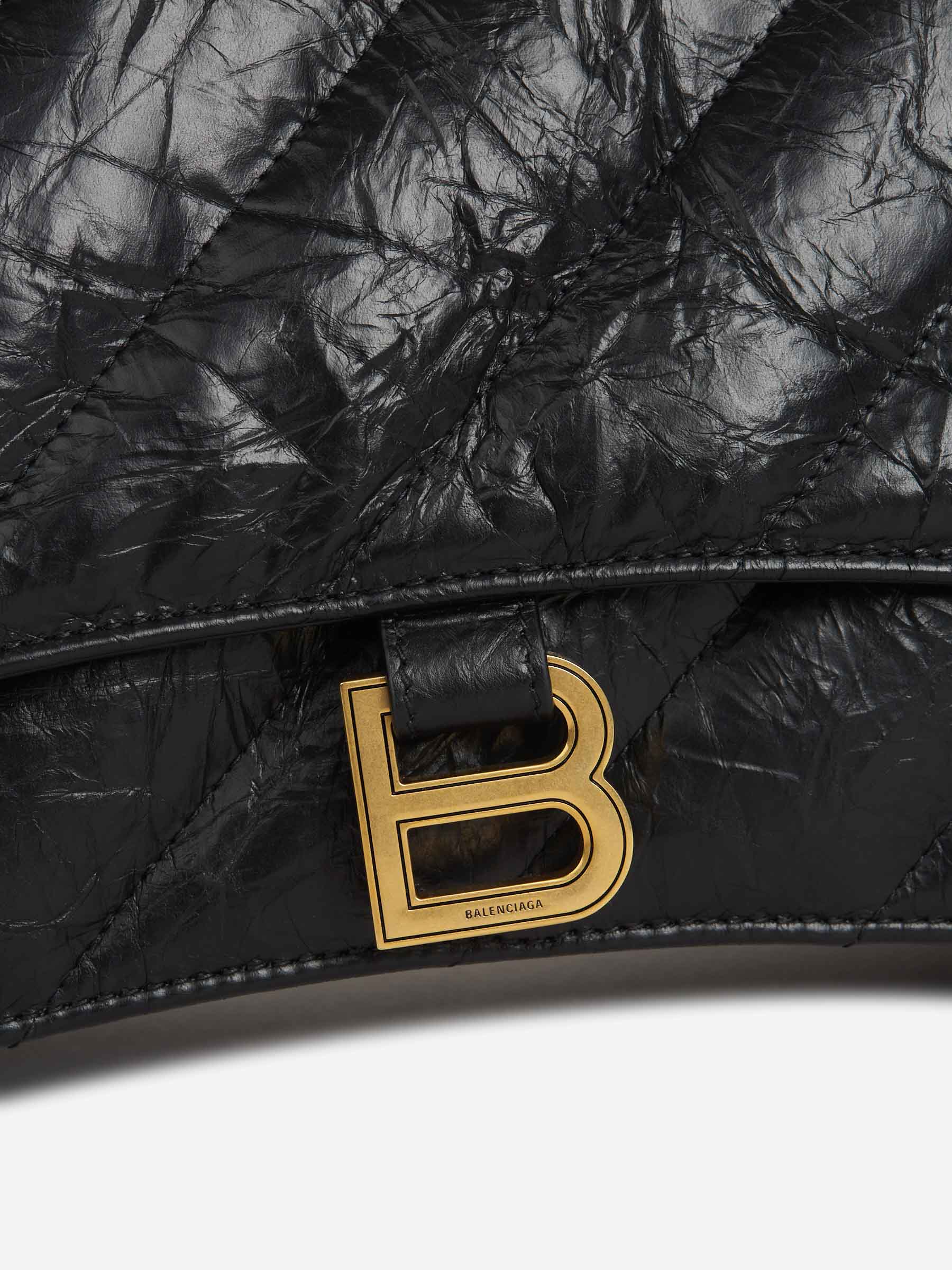 Balenciaga Mujer Barcelona Bolso Hombro Crush color Negro sku 810-007684 01 - Foto 5