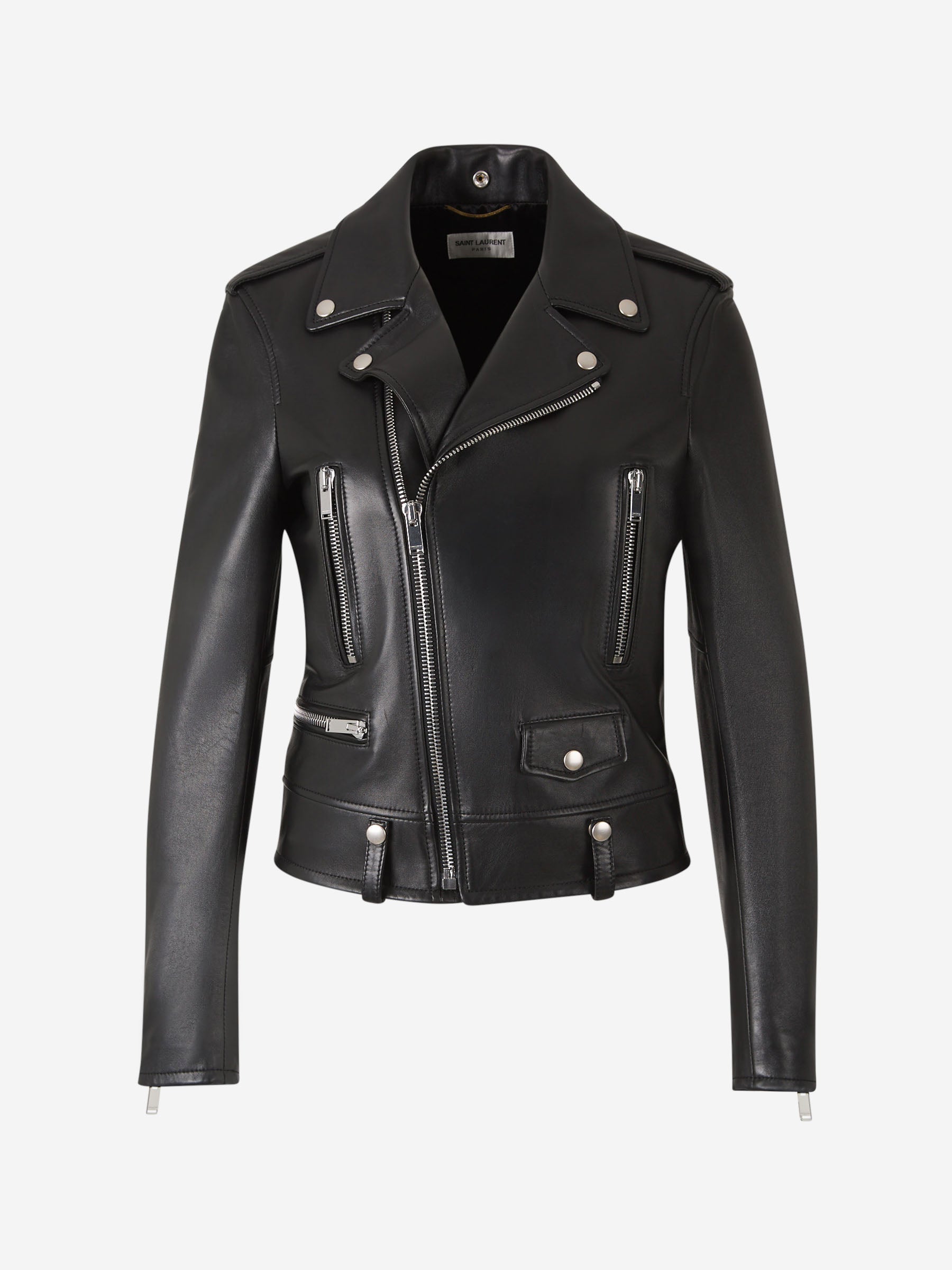 Saint Laurent – Leather Biker Jacket Mujer 772-001395 01