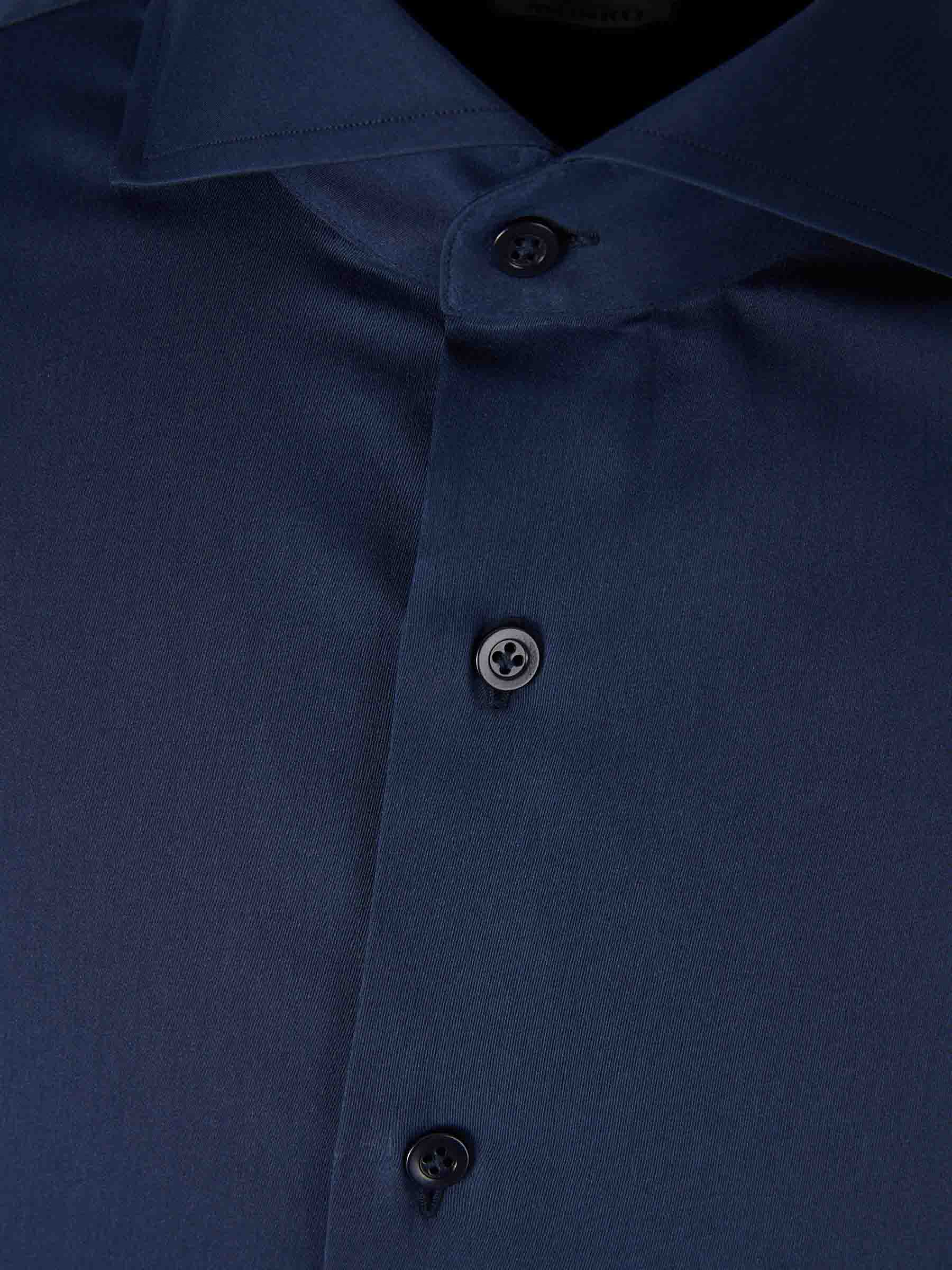 Atelier Munro Hombre Barcelona Camisa Lisa Algodón color Azul Marino sku 402-000008 01 - Foto 3
