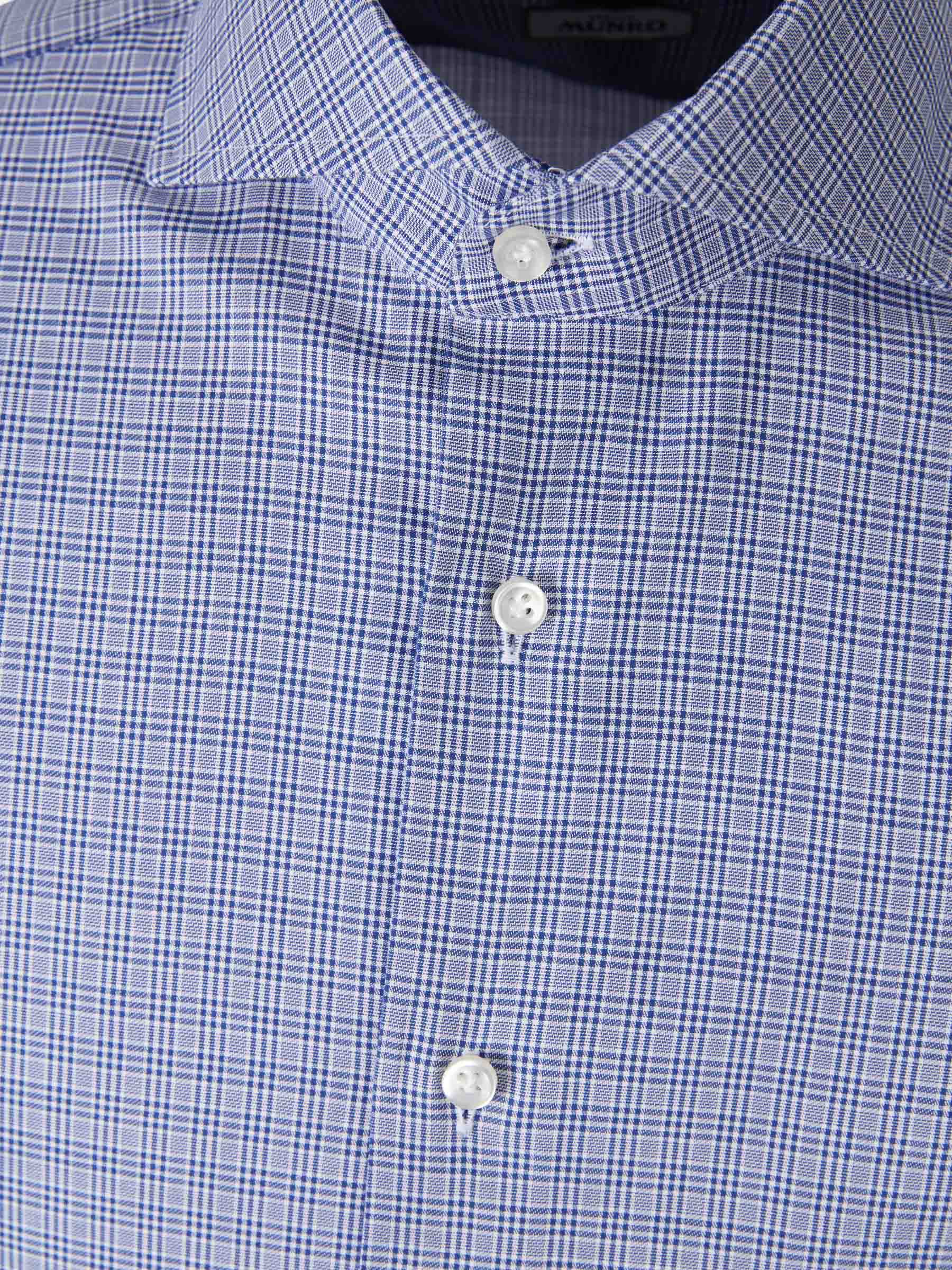 Atelier Munro Hombre Barcelona Camisa Motivo Cuadros color Azul Cobalto sku 402-000009 01 - Foto 3