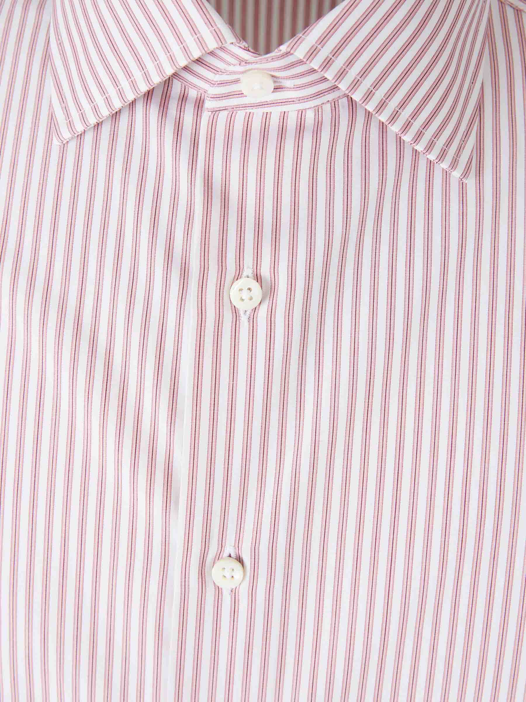 Canali Hombre Barcelona Camisa Motivo Rayas color Rosa Palo sku 402-000021 02 - Foto 3
