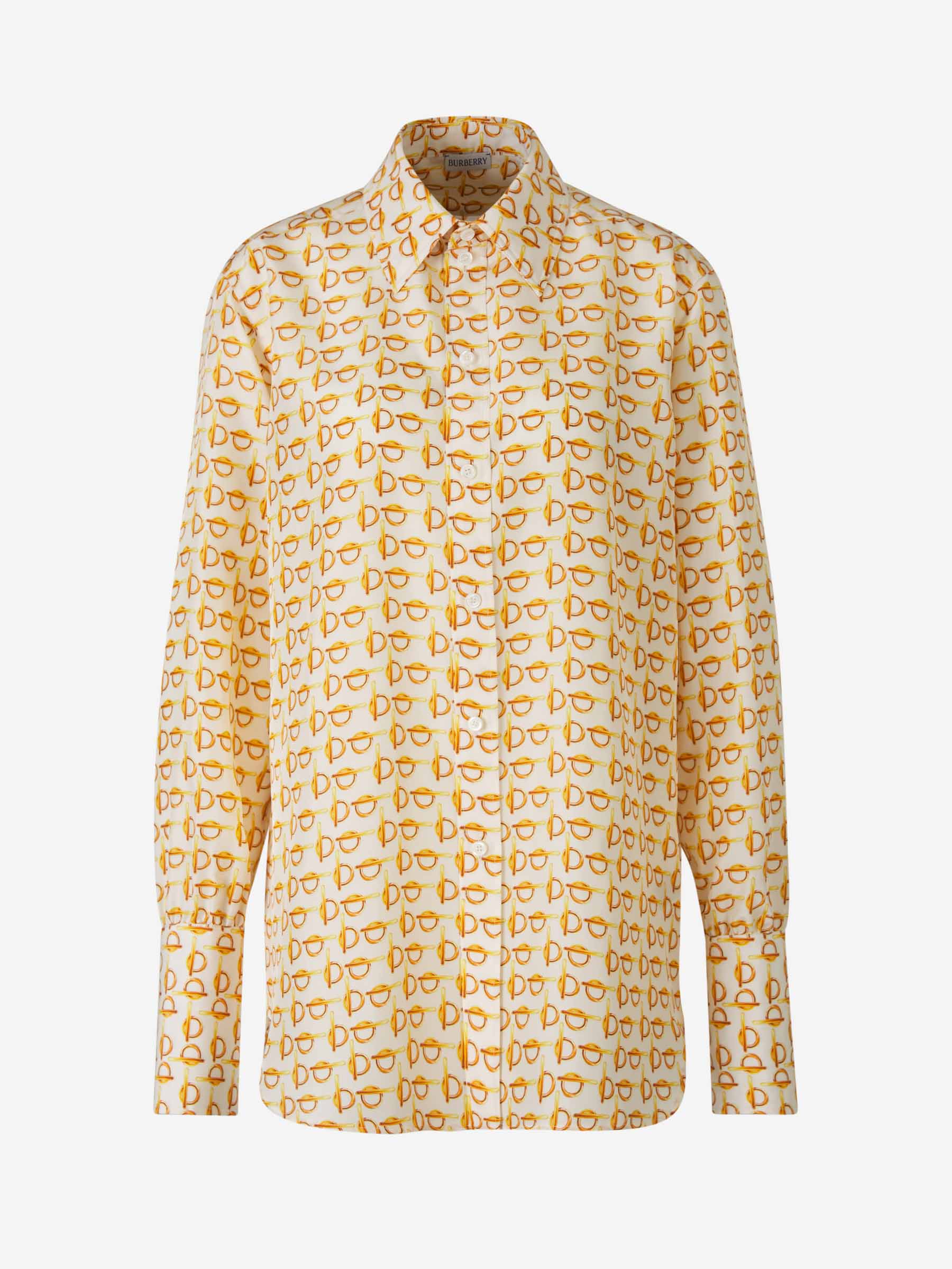 Burberry Silk Hardware Motif Shirt Mujer 701 002056 01