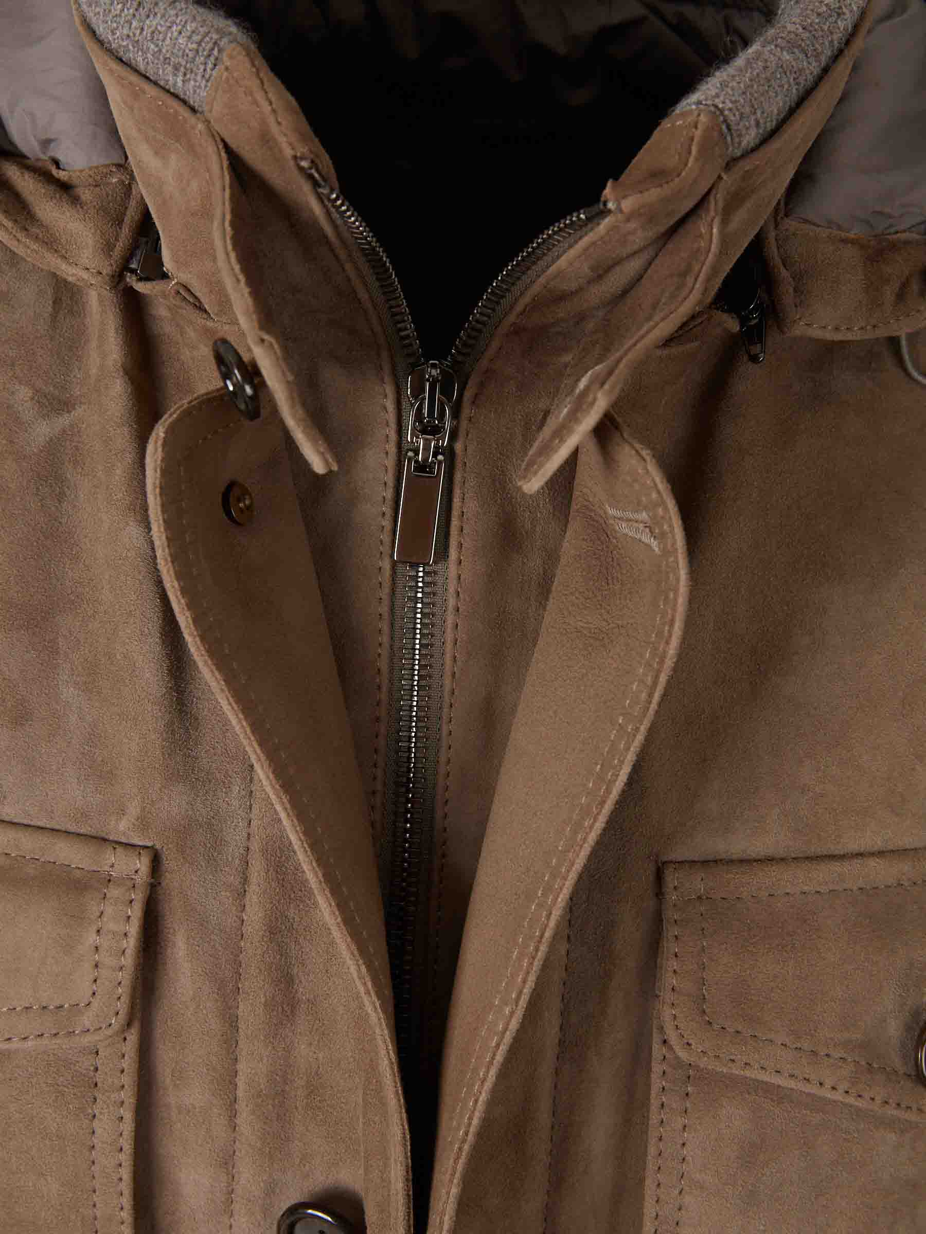 Santa Eulalia Hombre Barcelona Chaqueta Piel Ante color Marrón sku 501-000261 01 - Foto 3