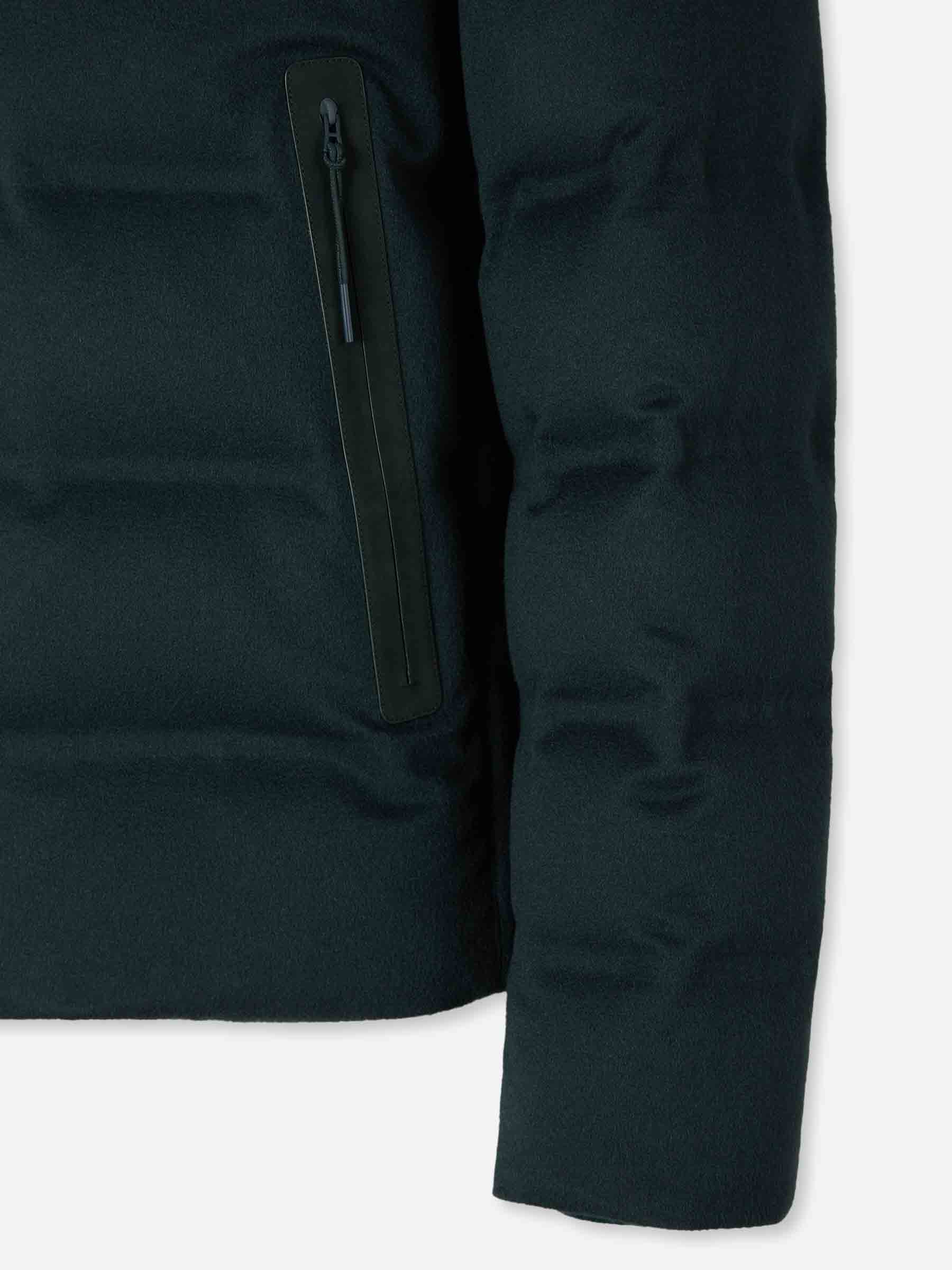 Zegna Hombre Barcelona Plumífero Corto Cachemira color Verde Jungla sku 512-002662 01 - Foto 4