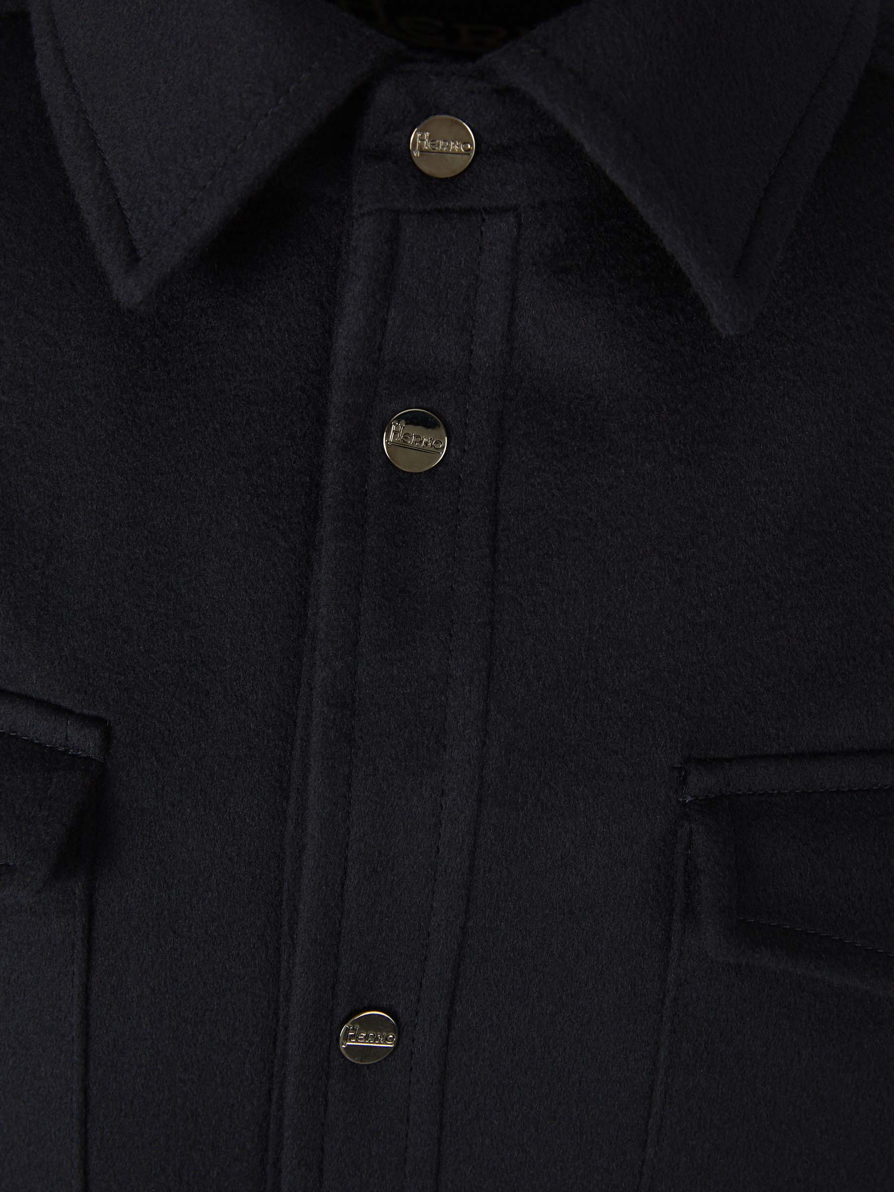 Herno Hombre Barcelona Sobrecamisa Lana Y Cashmere color Azul Noche sku 513-000063 01 - Foto 3