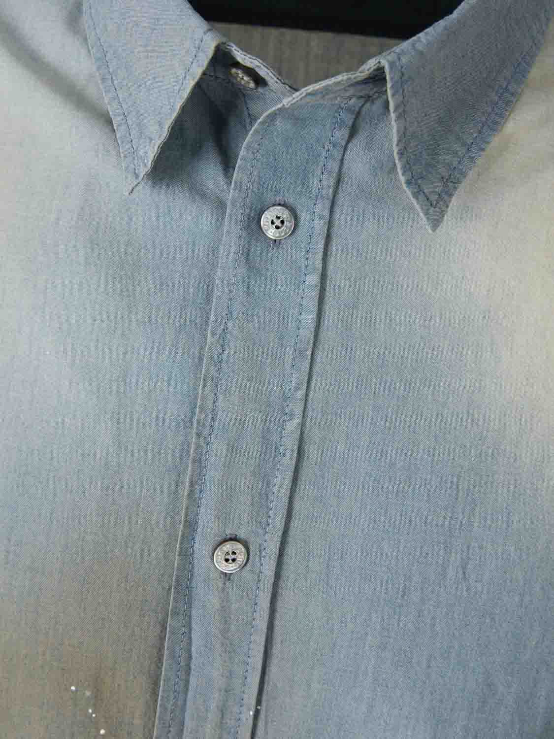 Acne Studios Hombre Barcelona Camisa Denim Oversized color Azul Denim Claro sku 513-000068 01 - Foto 3