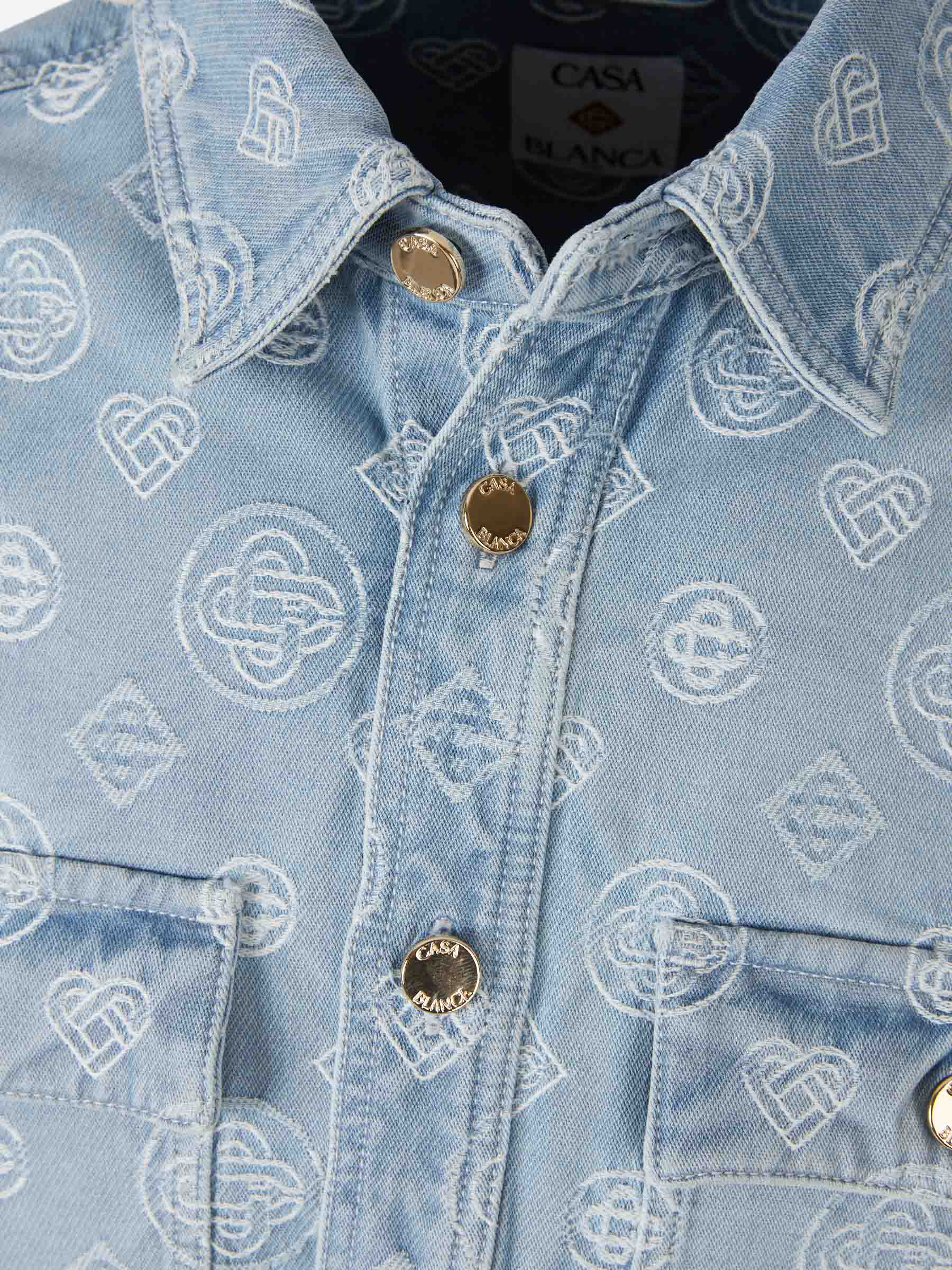Casablanca Hombre Barcelona Chaqueta Denim Monograma color Azul Denim Claro sku 513-000070 01 - Foto 3