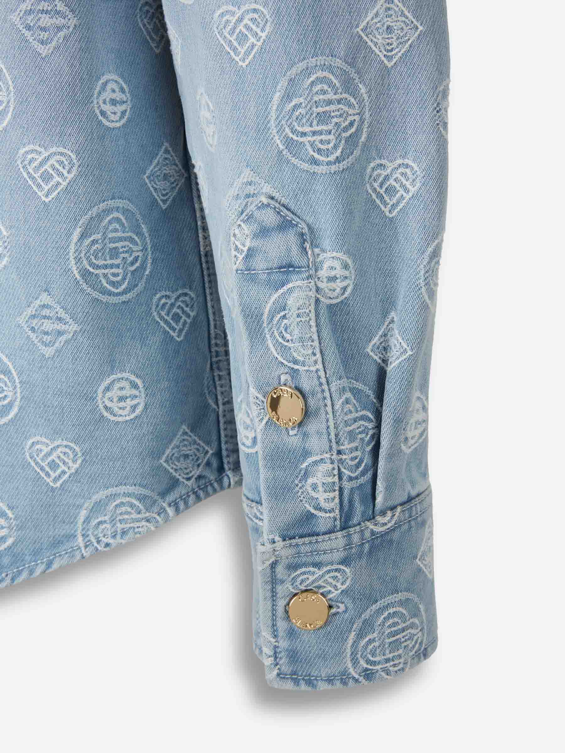 Casablanca Hombre Barcelona Chaqueta Denim Monograma color Azul Denim Claro sku 513-000070 01 - Foto 4