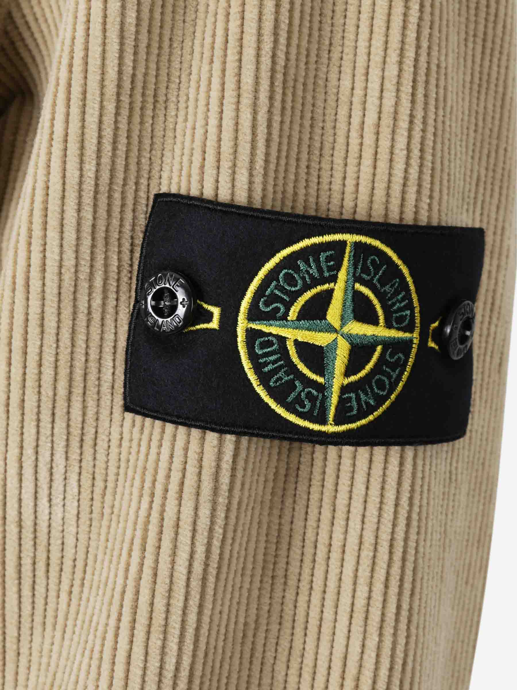 Stone Island Hombre Barcelona Sobrecamisa Pana color Camel sku 513-000073 01 - Foto 3