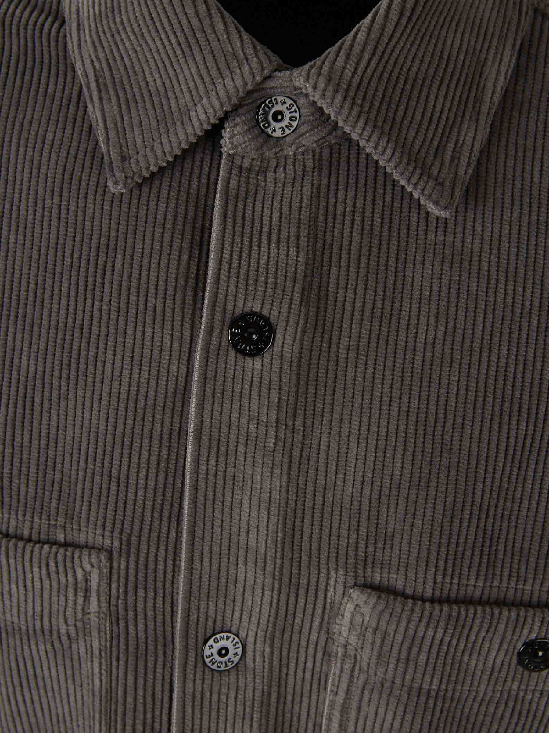 Stone Island Hombre Barcelona Sobrecamisa Pana color Verde Militar sku 513-000073 02 - Foto 3