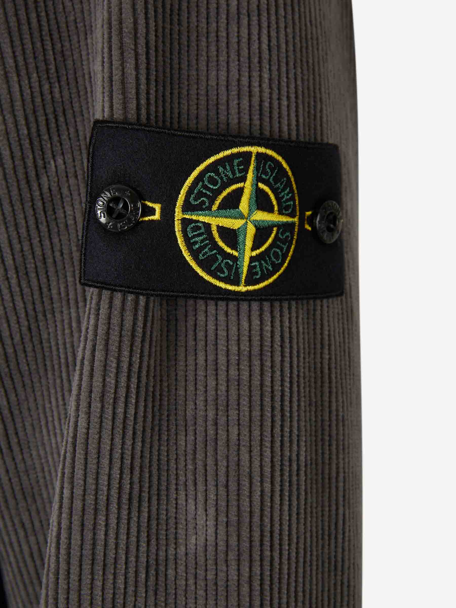 Stone Island Hombre Barcelona Sobrecamisa Pana color Verde Militar sku 513-000073 02 - Foto 4
