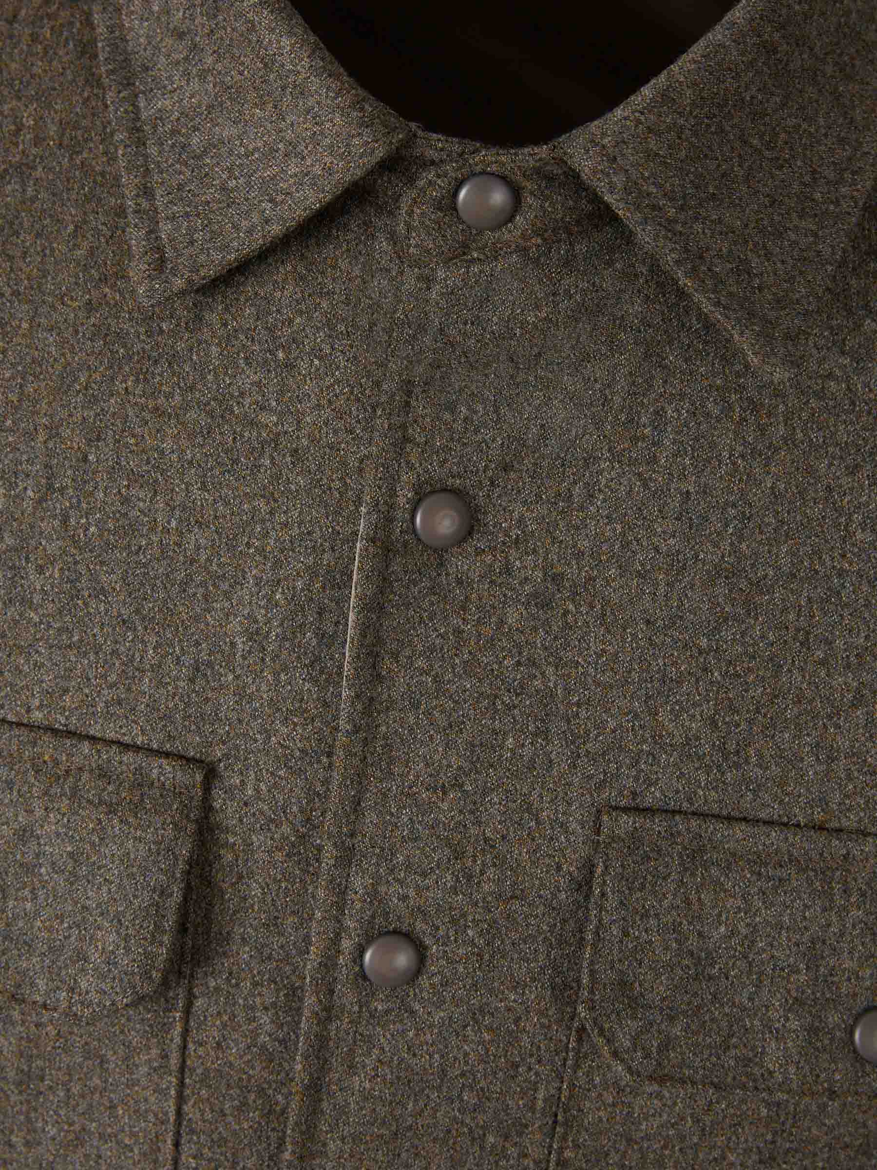 Santa Eulalia Hombre Barcelona Sobrecamisa Lana color Verde Oscuro sku 513-000094 01 - Foto 3