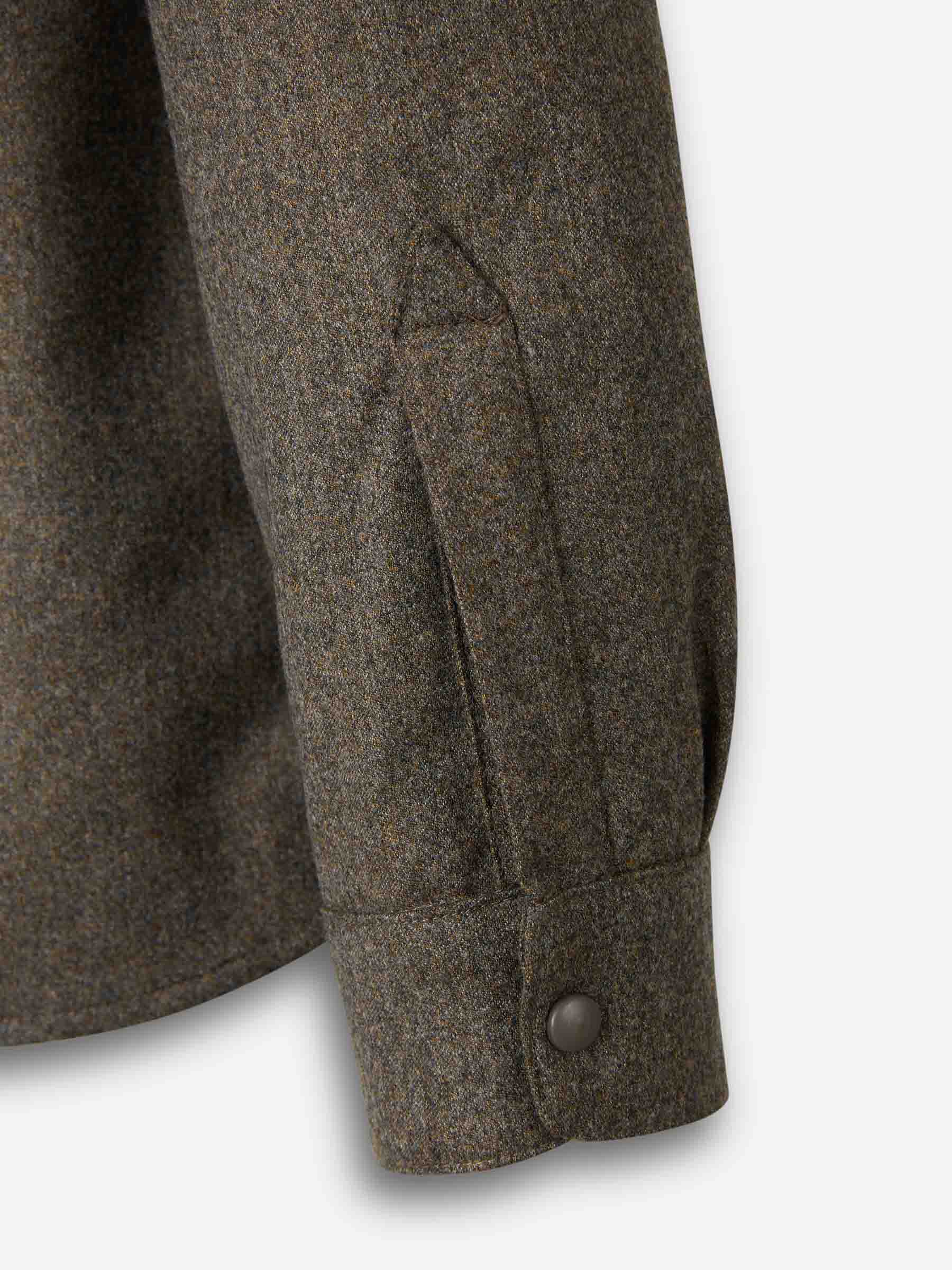 Santa Eulalia Hombre Barcelona Sobrecamisa Lana color Verde Oscuro sku 513-000094 01 - Foto 5