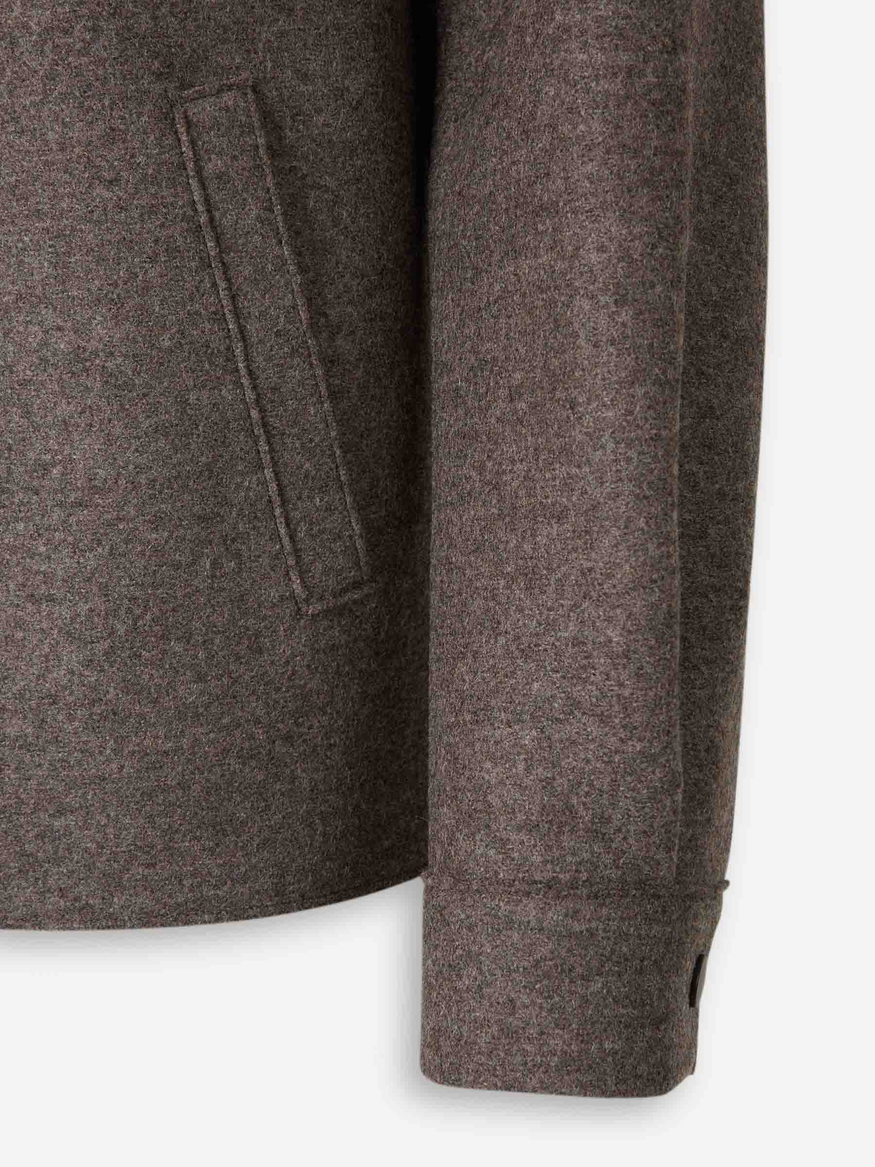 Harris Wharf Hombre Barcelona Chaqueta Camisera Lana color Marrón sku 513-000100 01 - Foto 4