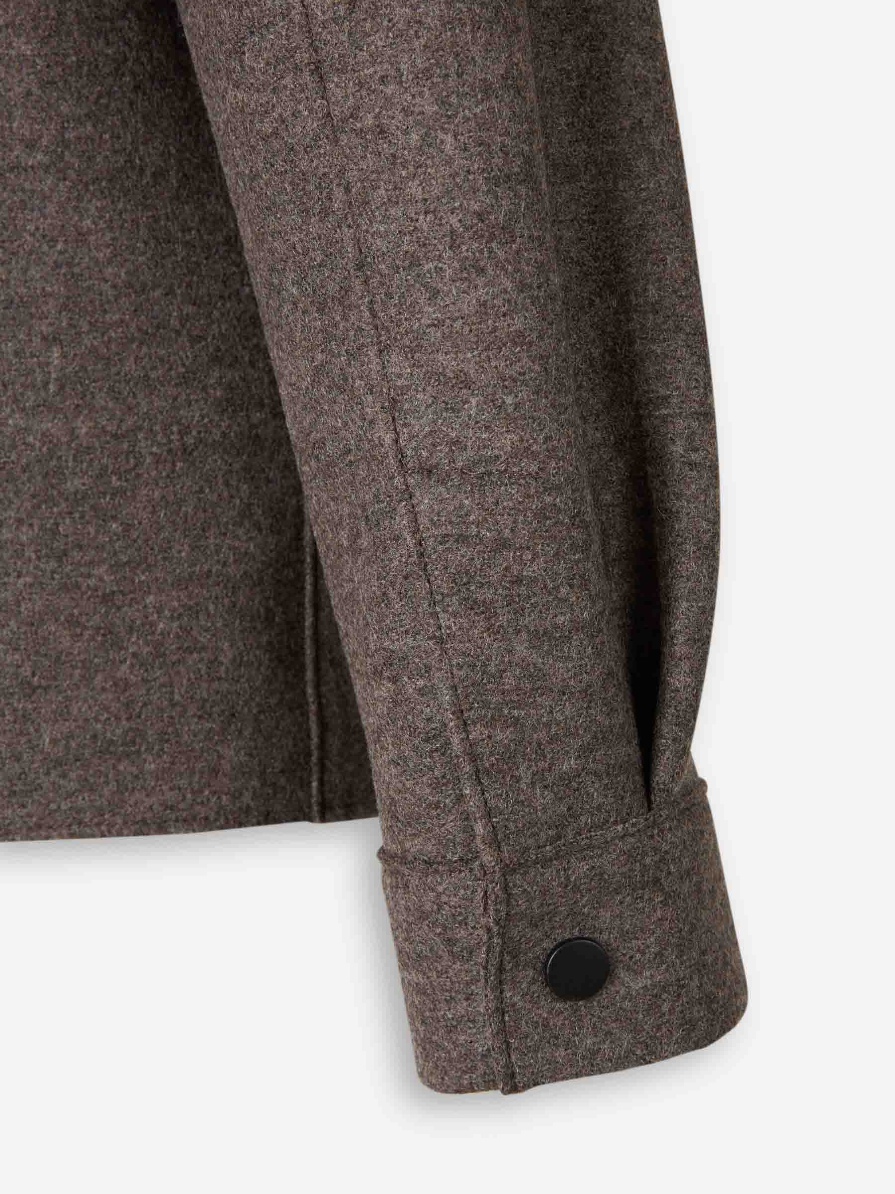 Harris Wharf Hombre Barcelona Chaqueta Camisera Lana color Marrón sku 513-000100 01 - Foto 5