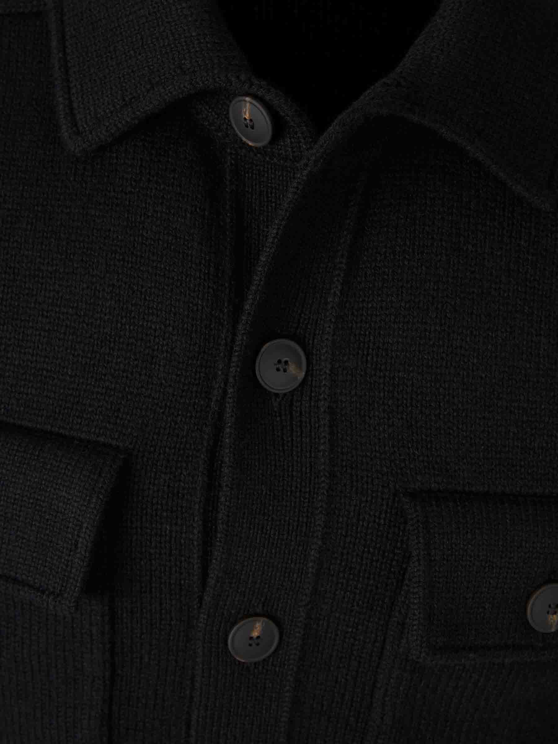 Gran Sasso Hombre Barcelona Jersey Botones Lana color Negro sku 513-000104 02 - Foto 3