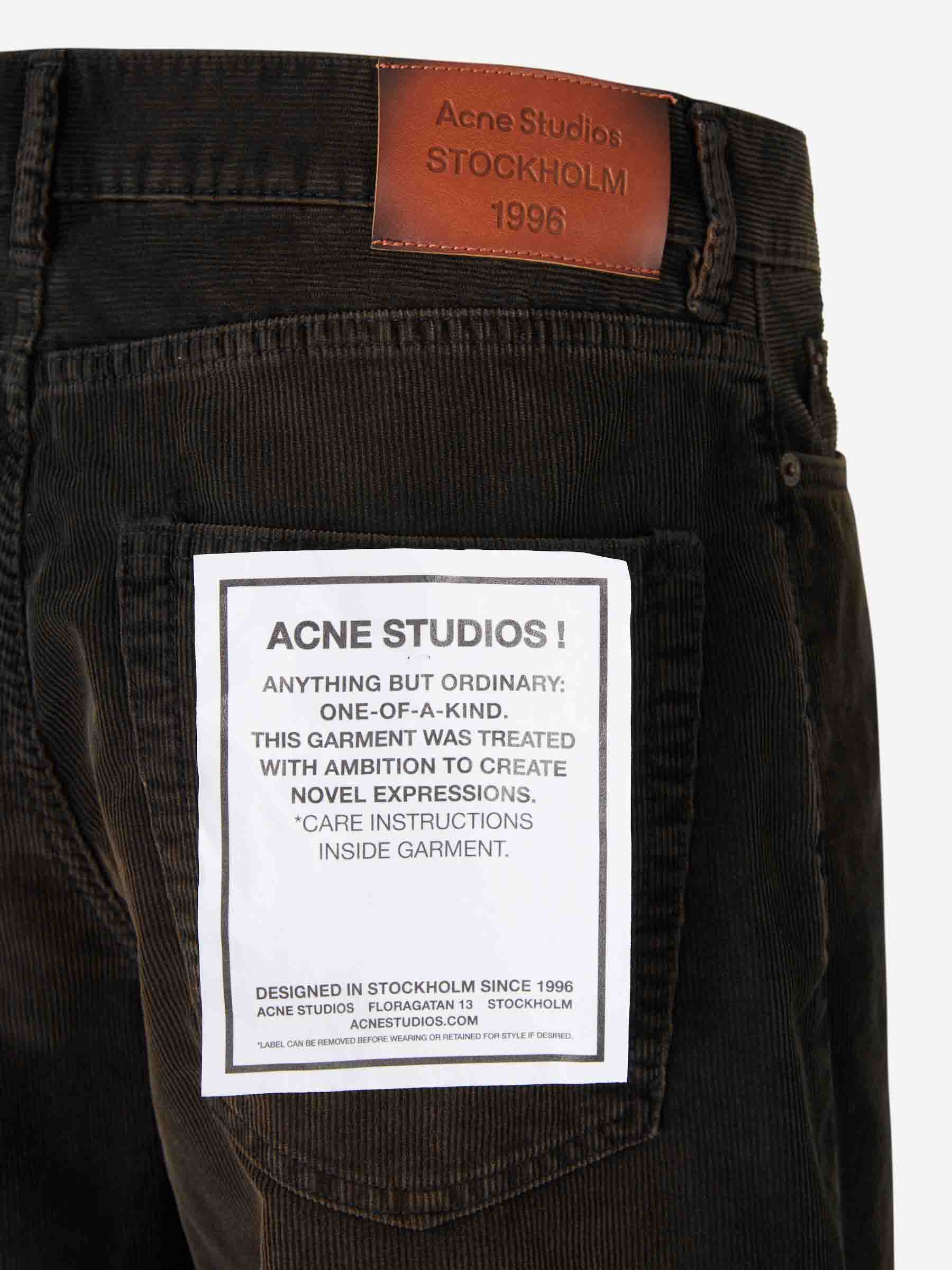 Acne Studios Hombre Barcelona Pantalones Anchos Pana color Marrón Oscuro sku 521-003437 01 - Foto 4