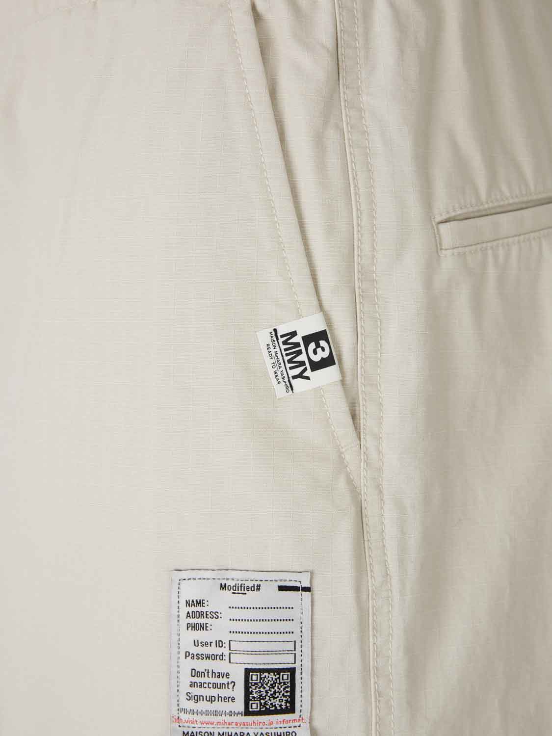 Maison Mihara Yasuhiro Hombre Barcelona Pantalones Parachute color Blanco sku 521-003465 01 - Foto 4