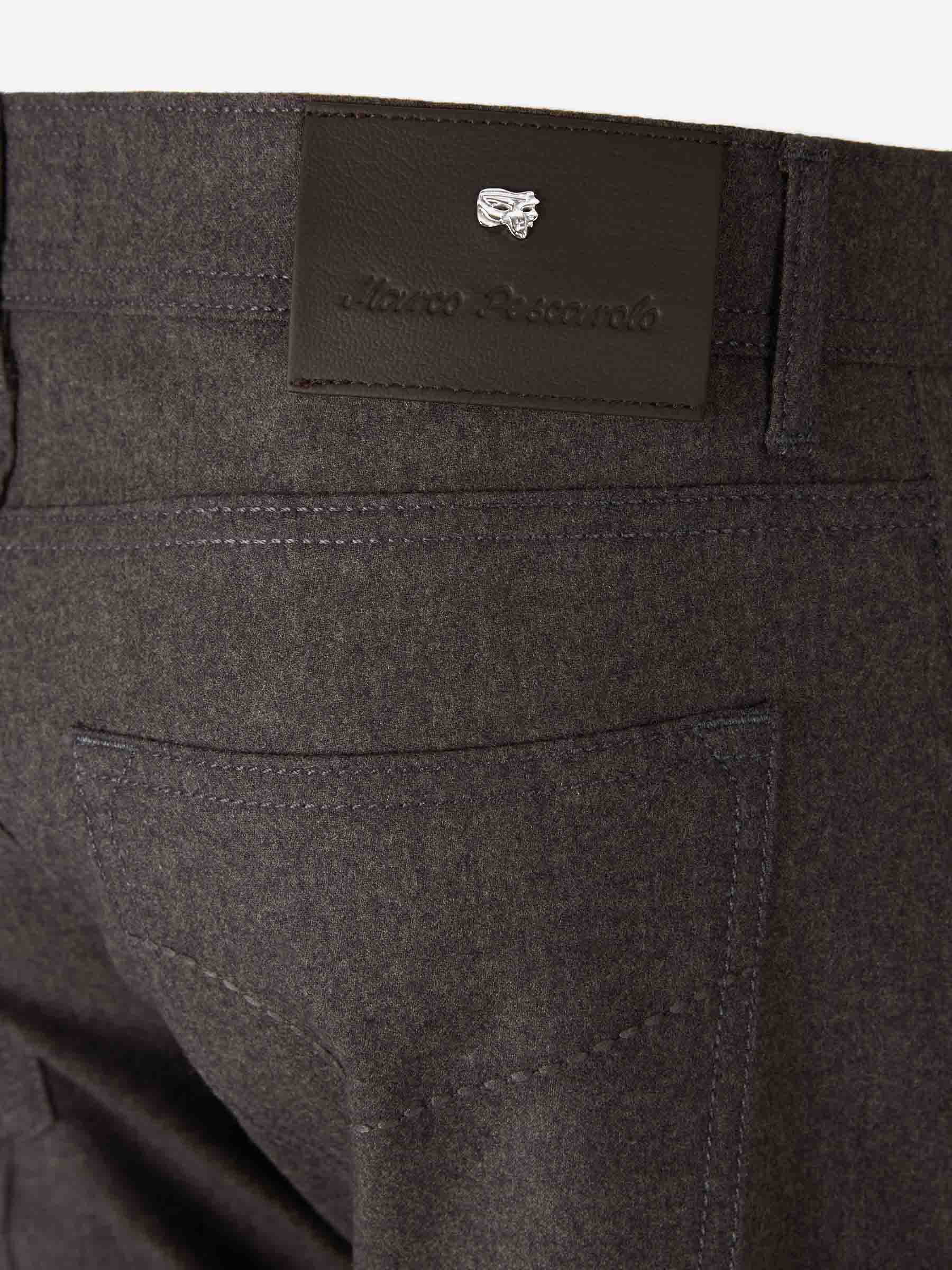 Marco Pescarolo Hombre Barcelona Pantalones Vestir Rectos color Marrón Oscuro sku 522-002887 04 - Foto 4