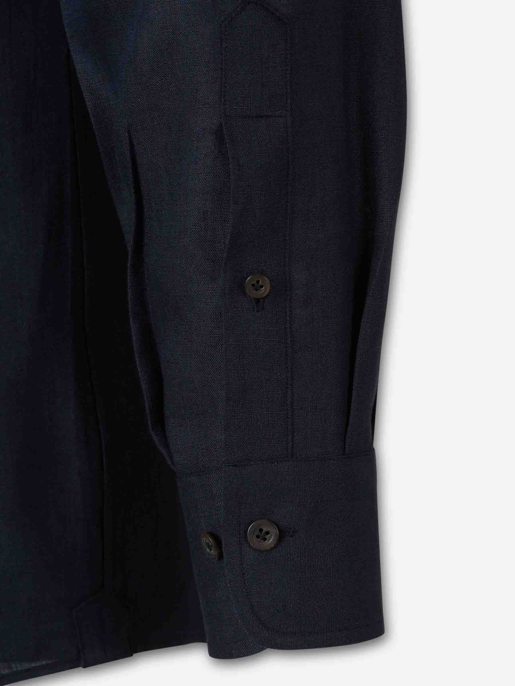 Atelier Munro Hombre Barcelona Camisa Recta Lino color Azul Marino sku 531-006510 01 - Foto 4