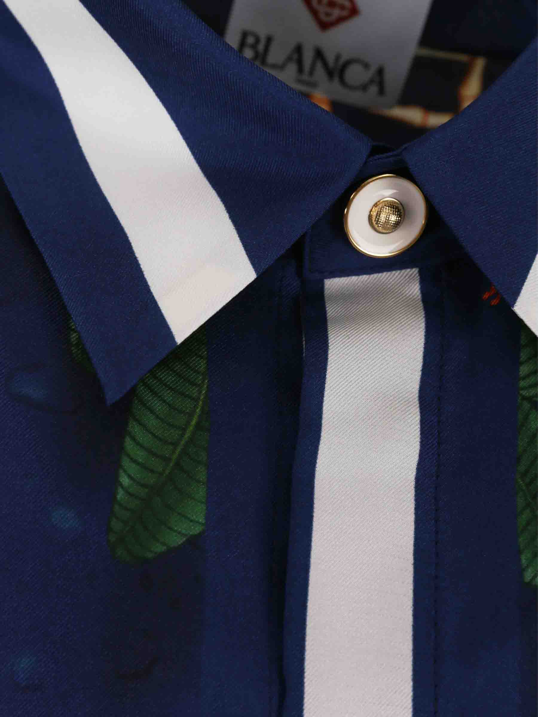 Casablanca Hombre Barcelona Camisa Seda Estampado color Azul Marino sku 531-006523 03 - Foto 3