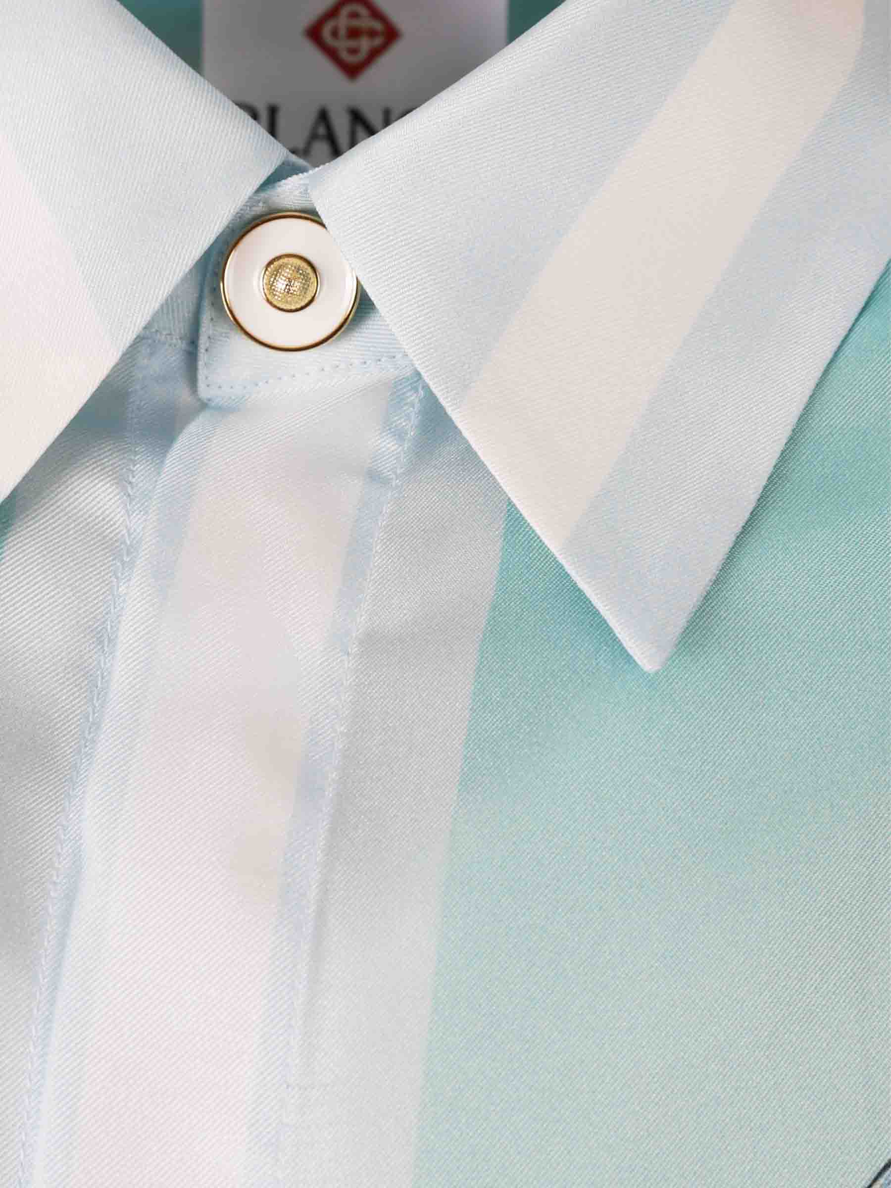 Casablanca Hombre Barcelona Camisa Seda Estampado color Azul sku 531-006523 04 - Foto 3