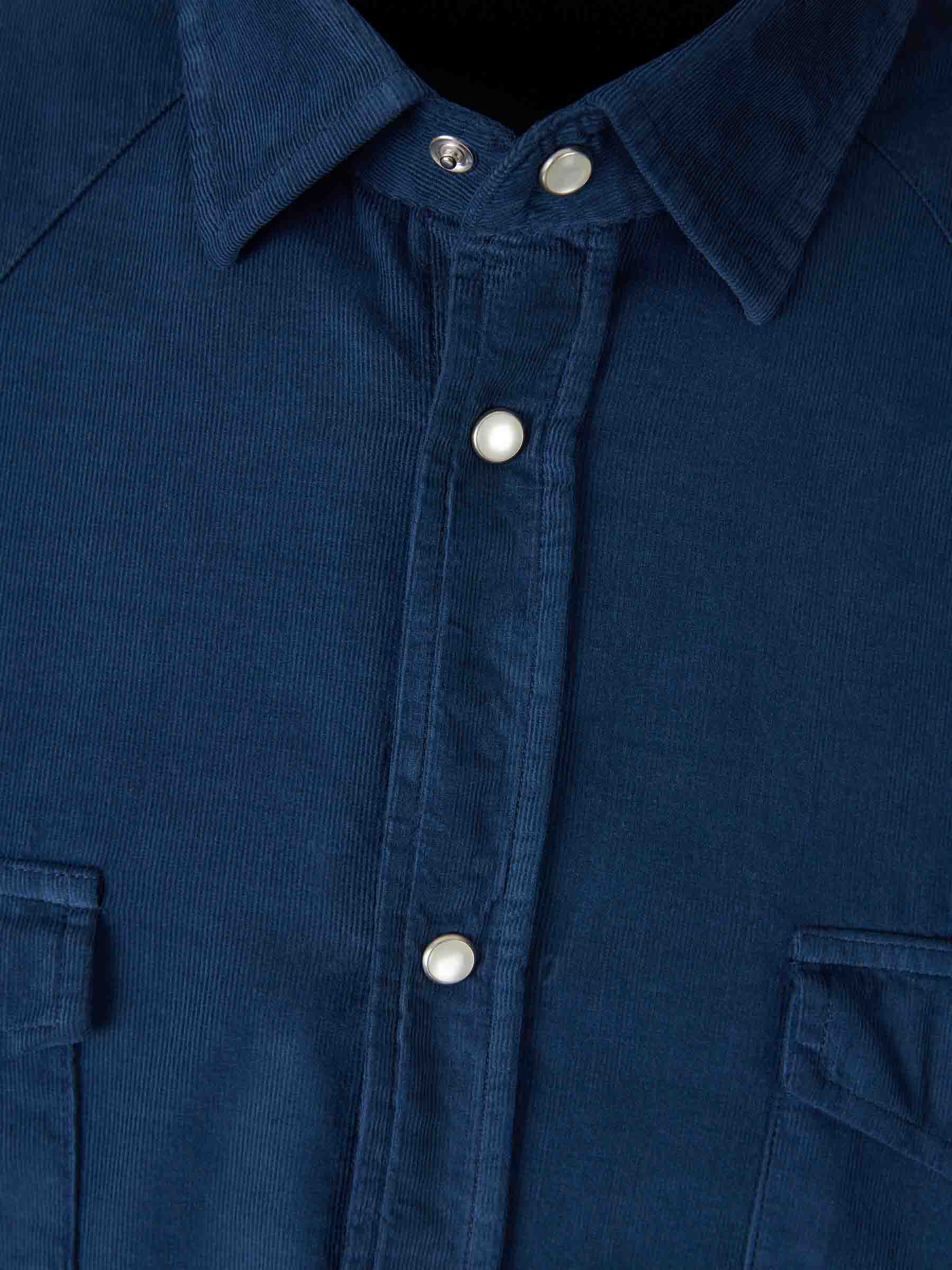 Santa Eulalia Hombre Barcelona Camisa Casual Pana color Azul Marino sku 531-006542 02 - Foto 3