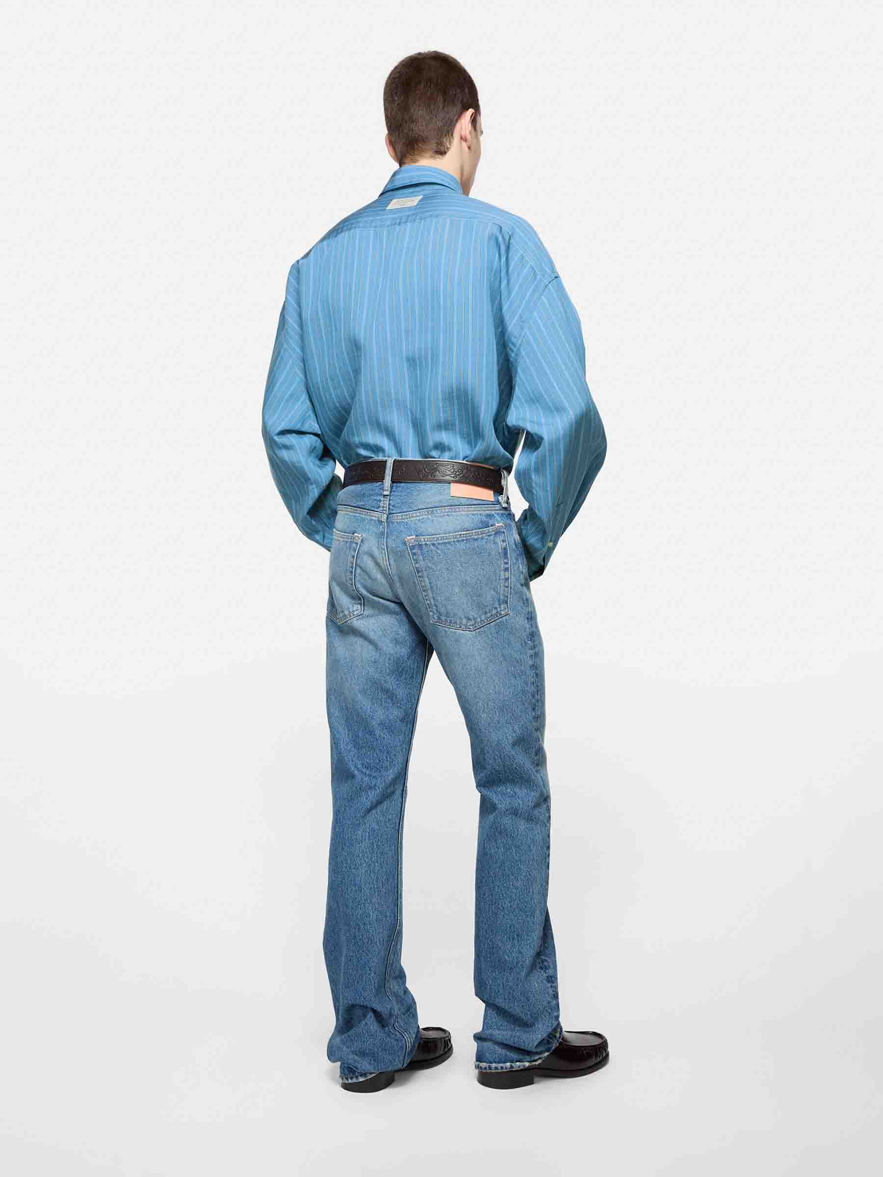 Acne Studios Hombre Barcelona Camisa Motivo Rayas color Azul sku 531-006561 01 - Foto 3