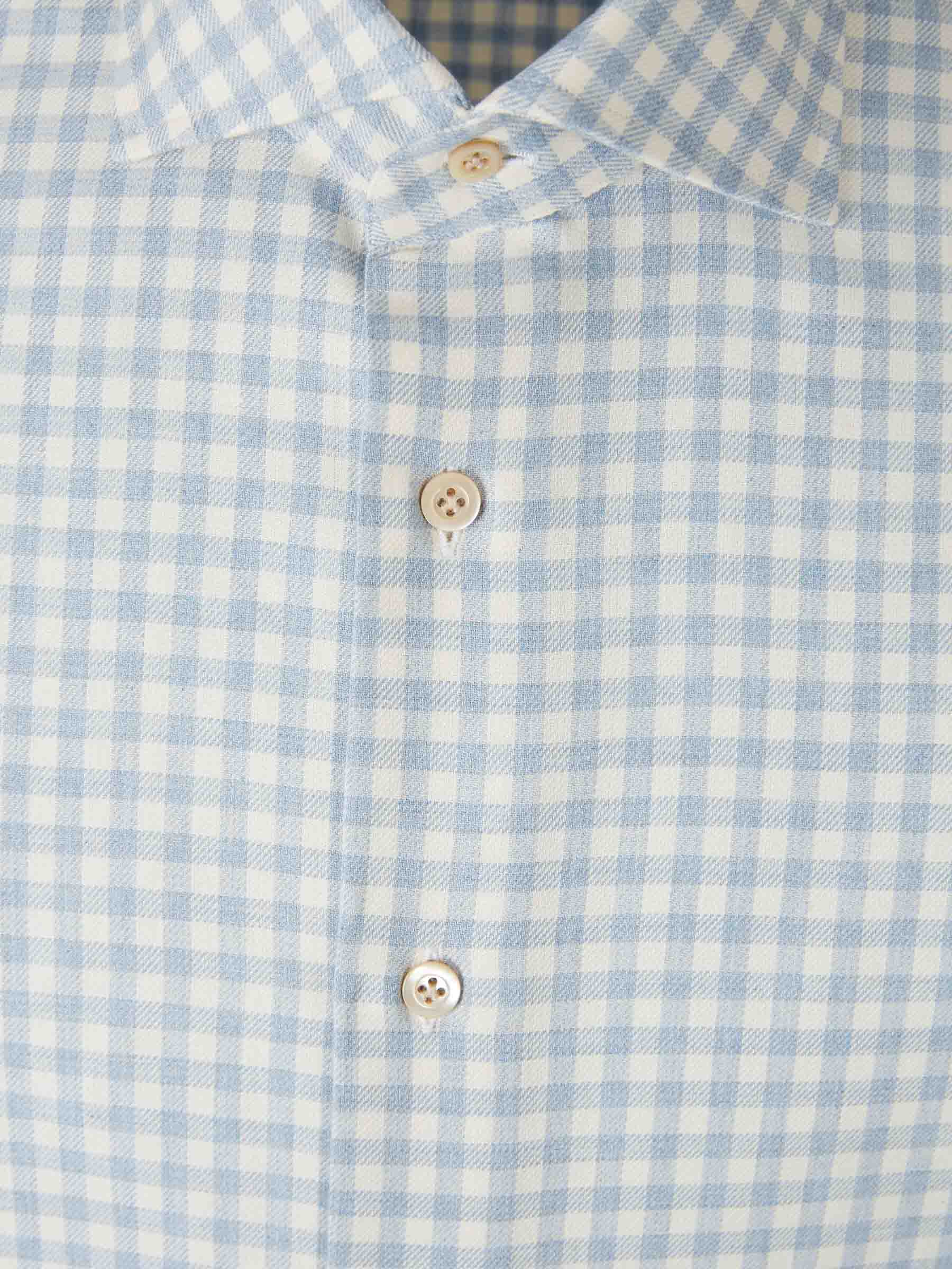 Santa Eulalia Hombre Barcelona Camisa Cuadros Algodón color Azul Celeste sku 531-006577 01 - Foto 3