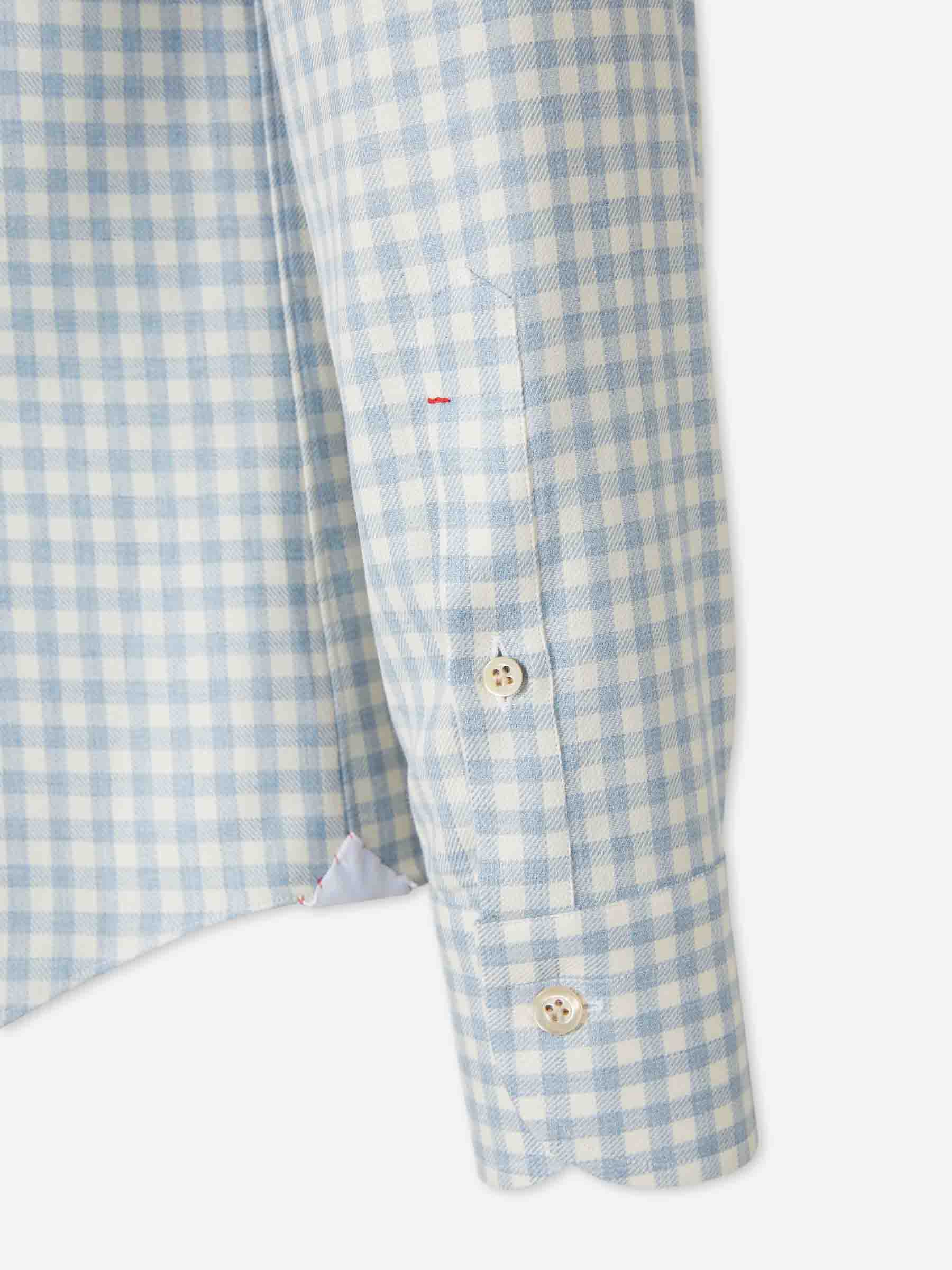 Santa Eulalia Hombre Barcelona Camisa Cuadros Algodón color Azul Celeste sku 531-006577 01 - Foto 4