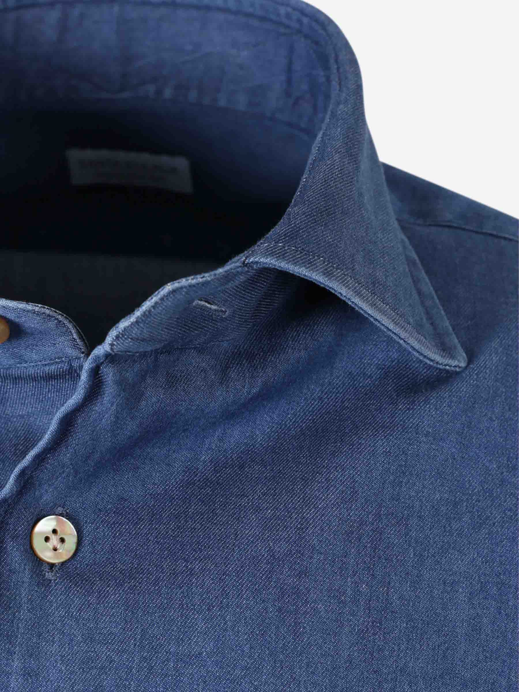 Santa Eulalia Hombre Barcelona Camisa Lisa Denim color Azul Denim sku 531-006578 01 - Foto 3