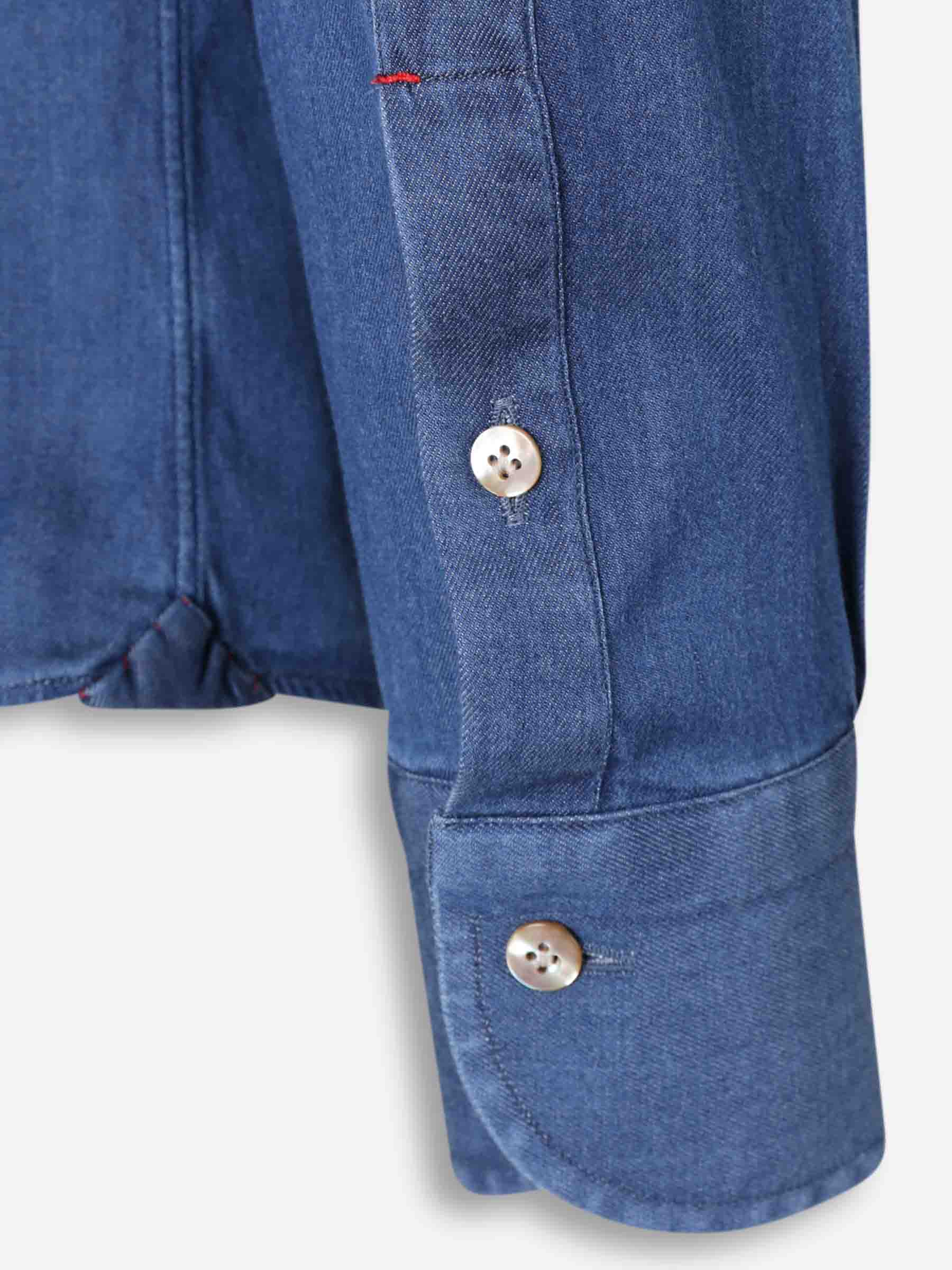 Santa Eulalia Hombre Barcelona Camisa Lisa Denim color Azul Denim sku 531-006578 01 - Foto 4