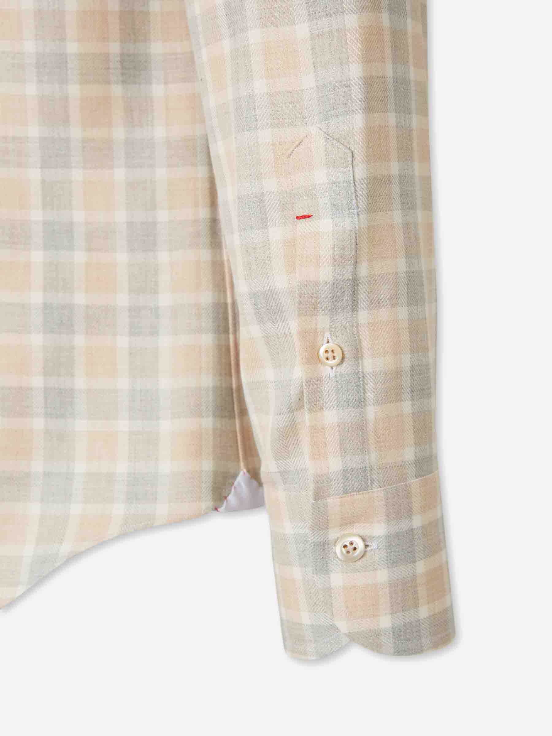 Santa Eulalia Hombre Barcelona Camisa Cuadros Algodón color Beige sku 531-006581 01 - Foto 4