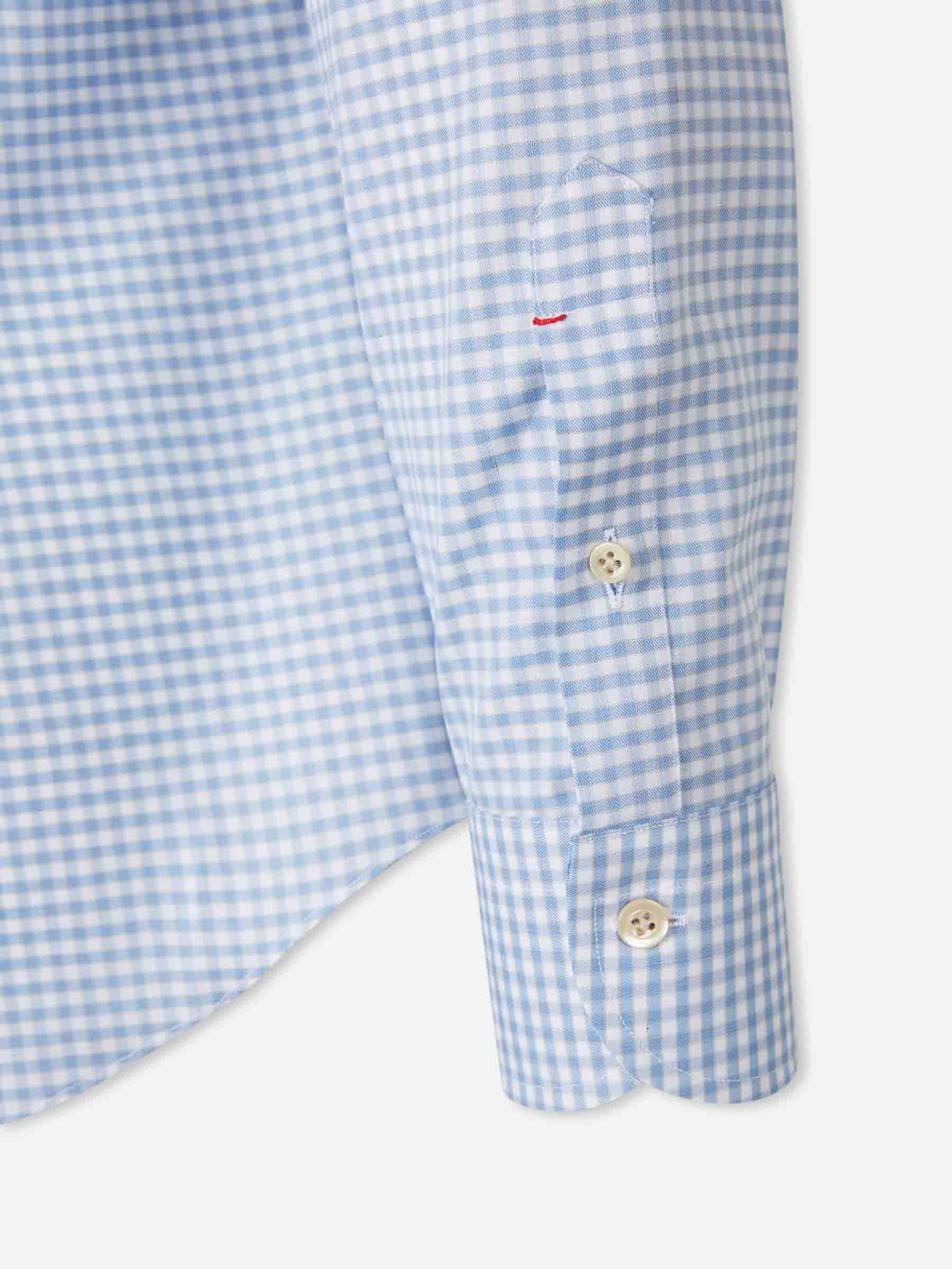 Santa Eulalia Hombre Barcelona Camisa Cuadros Algodón color Azul Celeste sku 531-006582 01 - Foto 4