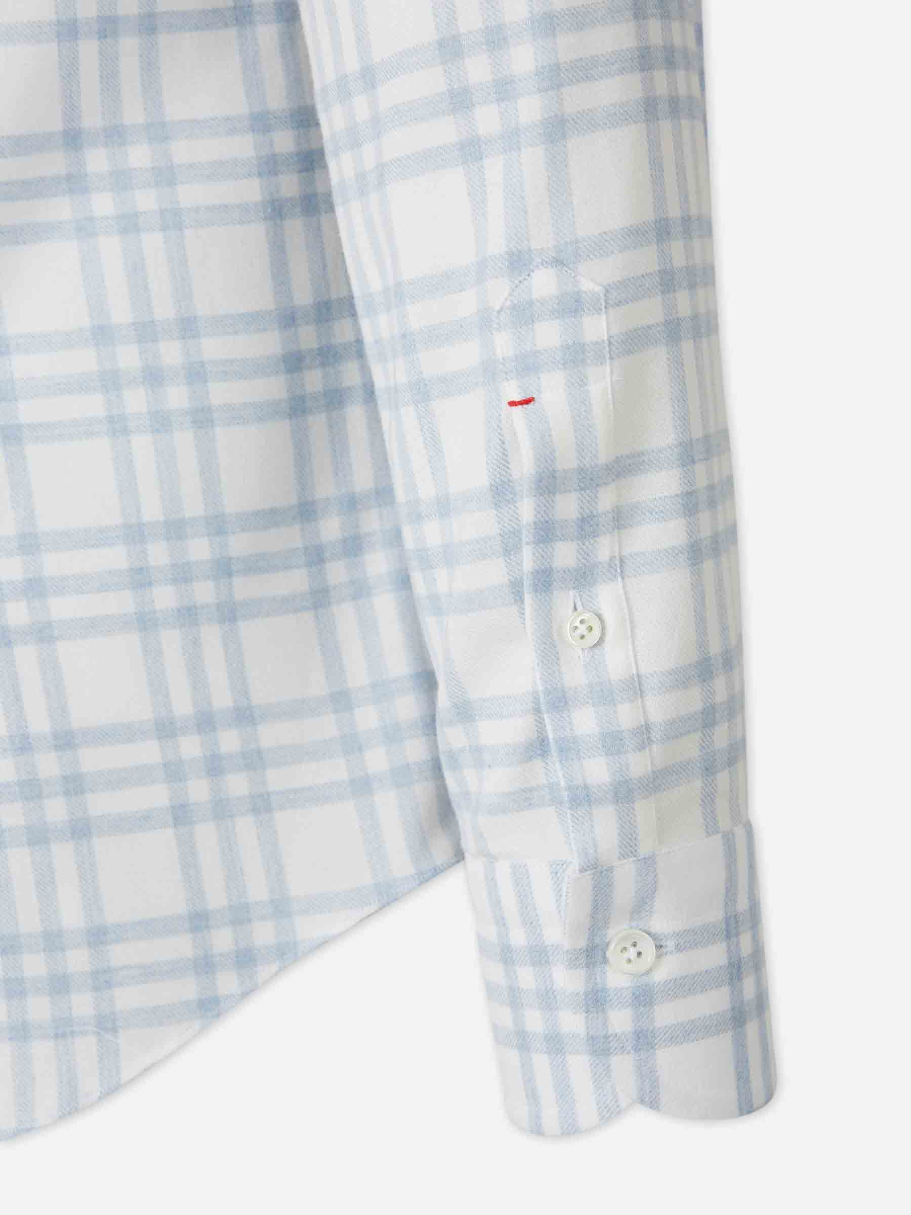 Santa Eulalia Hombre Barcelona Camisa Cuadros Algodón color Azul Celeste sku 531-006585 01 - Foto 3