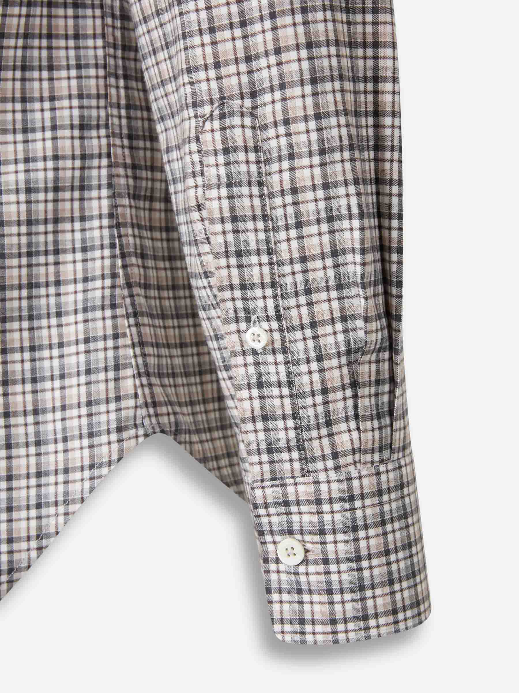 Canali Hombre Barcelona Camisa Motivo Cuadros color Burdeos sku 531-006602 02 - Foto 4