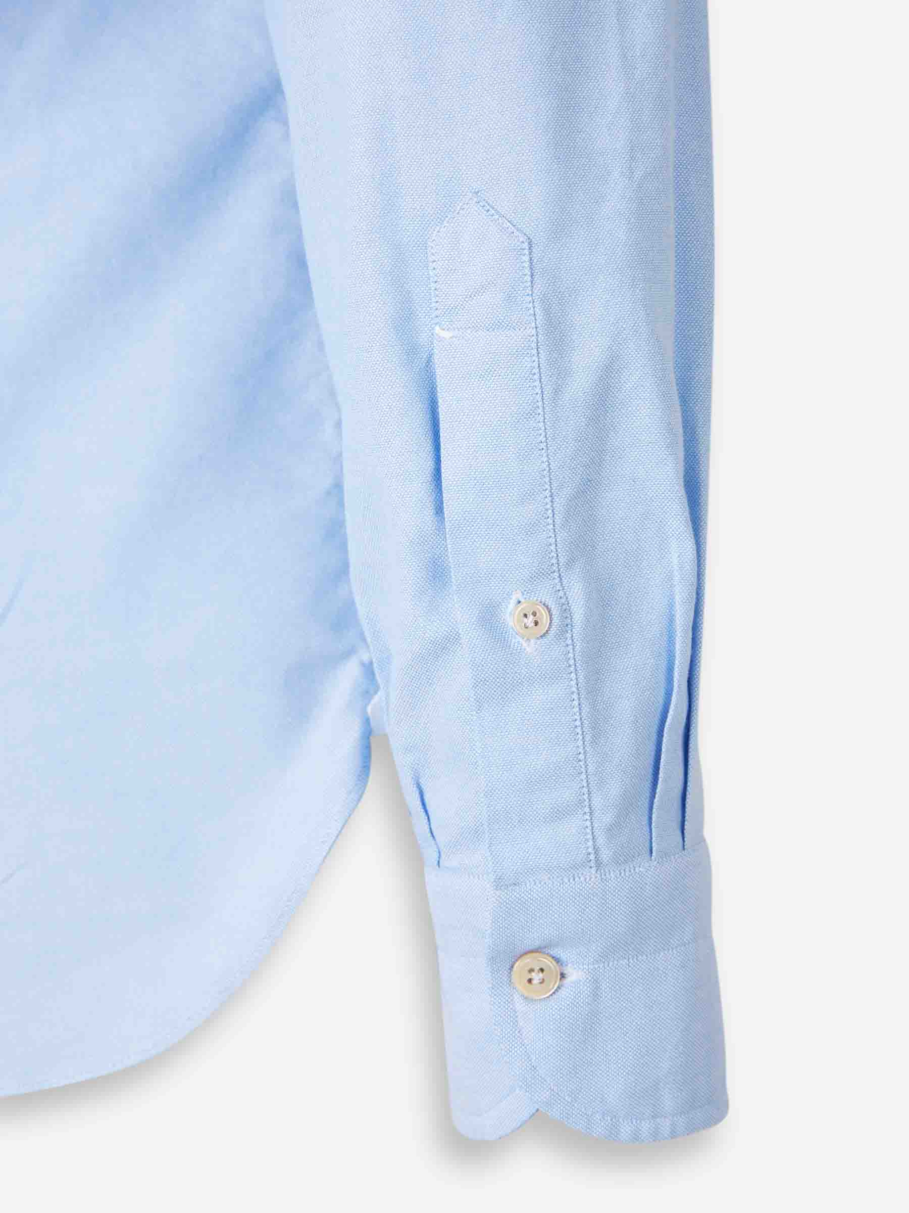 Borrelli Hombre Barcelona Camisa Lisa Algodón color Azul Celeste sku 531-006604 01 - Foto 4
