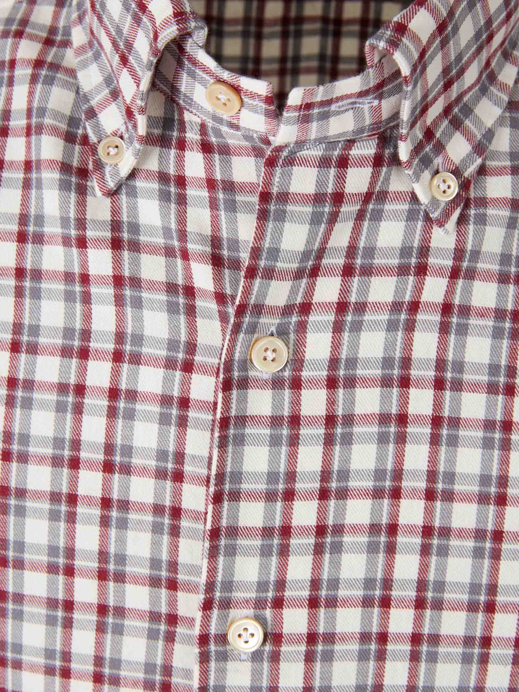 Borrelli Hombre Barcelona Camisa Motivo Cuadros color Crema sku 531-006605 02 - Foto 3