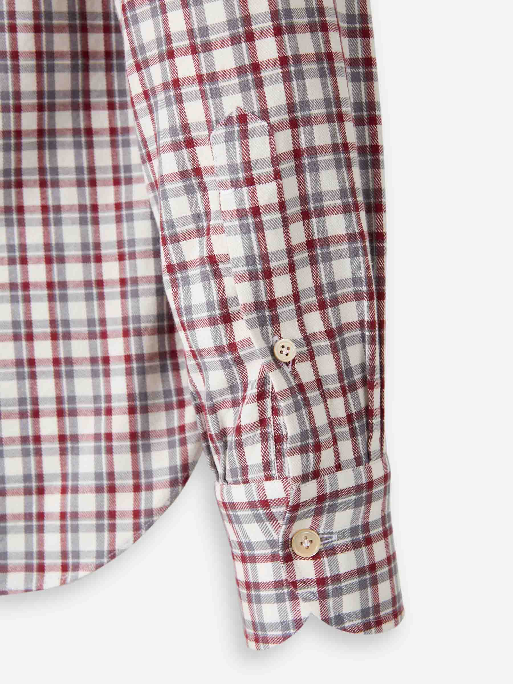 Borrelli Hombre Barcelona Camisa Motivo Cuadros color Crema sku 531-006605 02 - Foto 4